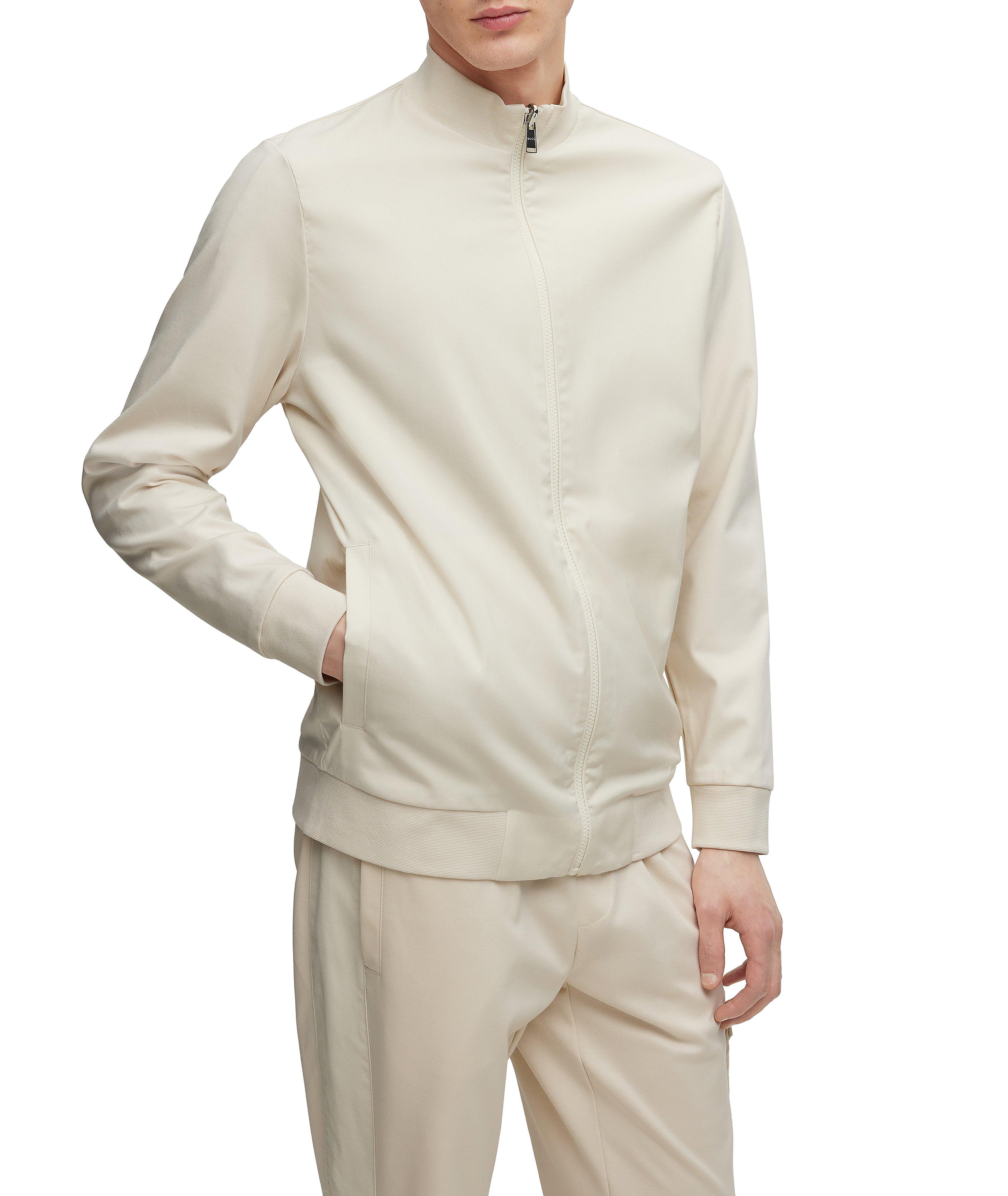 Reversible Cotton-Blend Zip-Up Sweater image 2