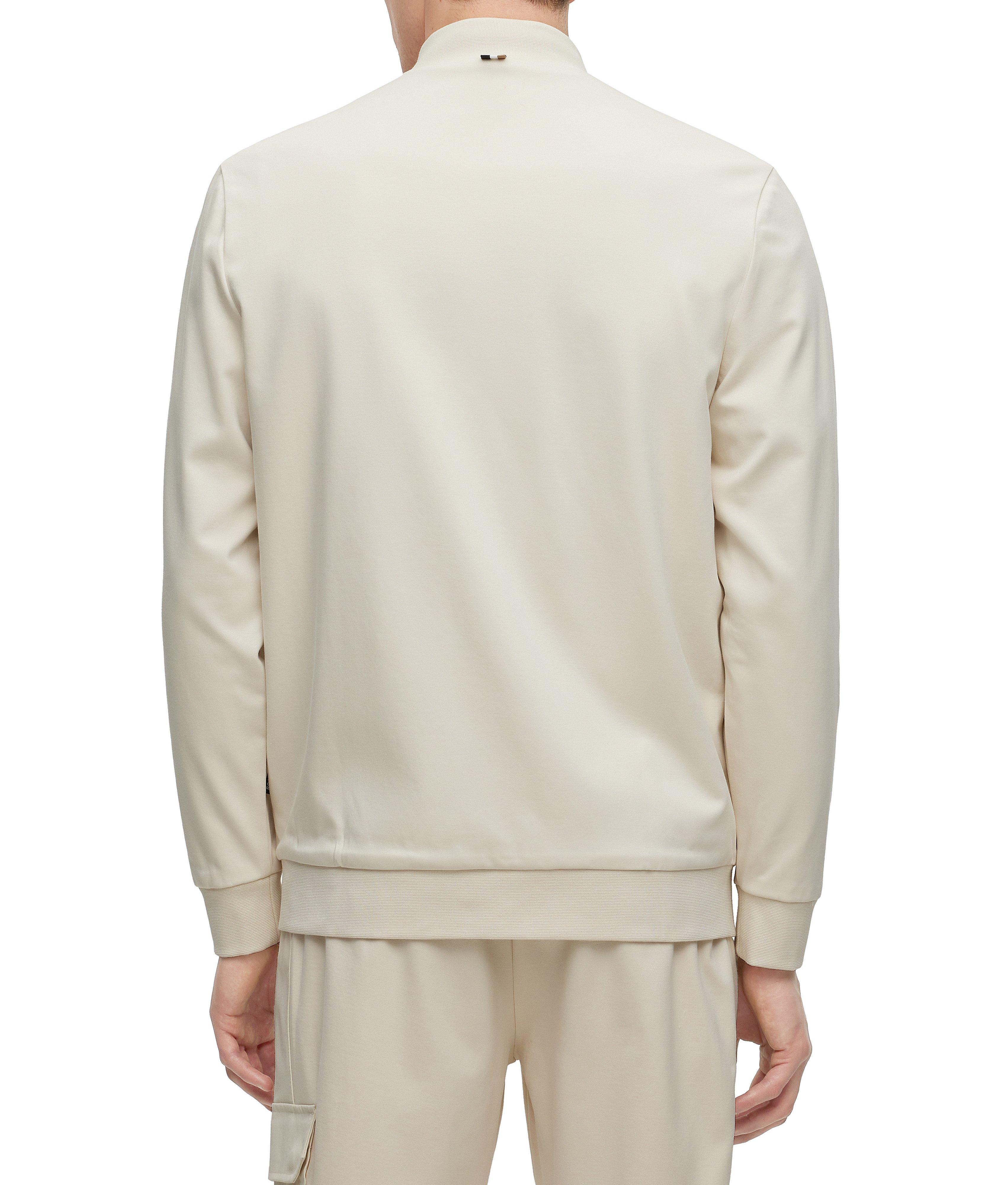 Reversible Cotton-Blend Zip-Up Sweater image 3