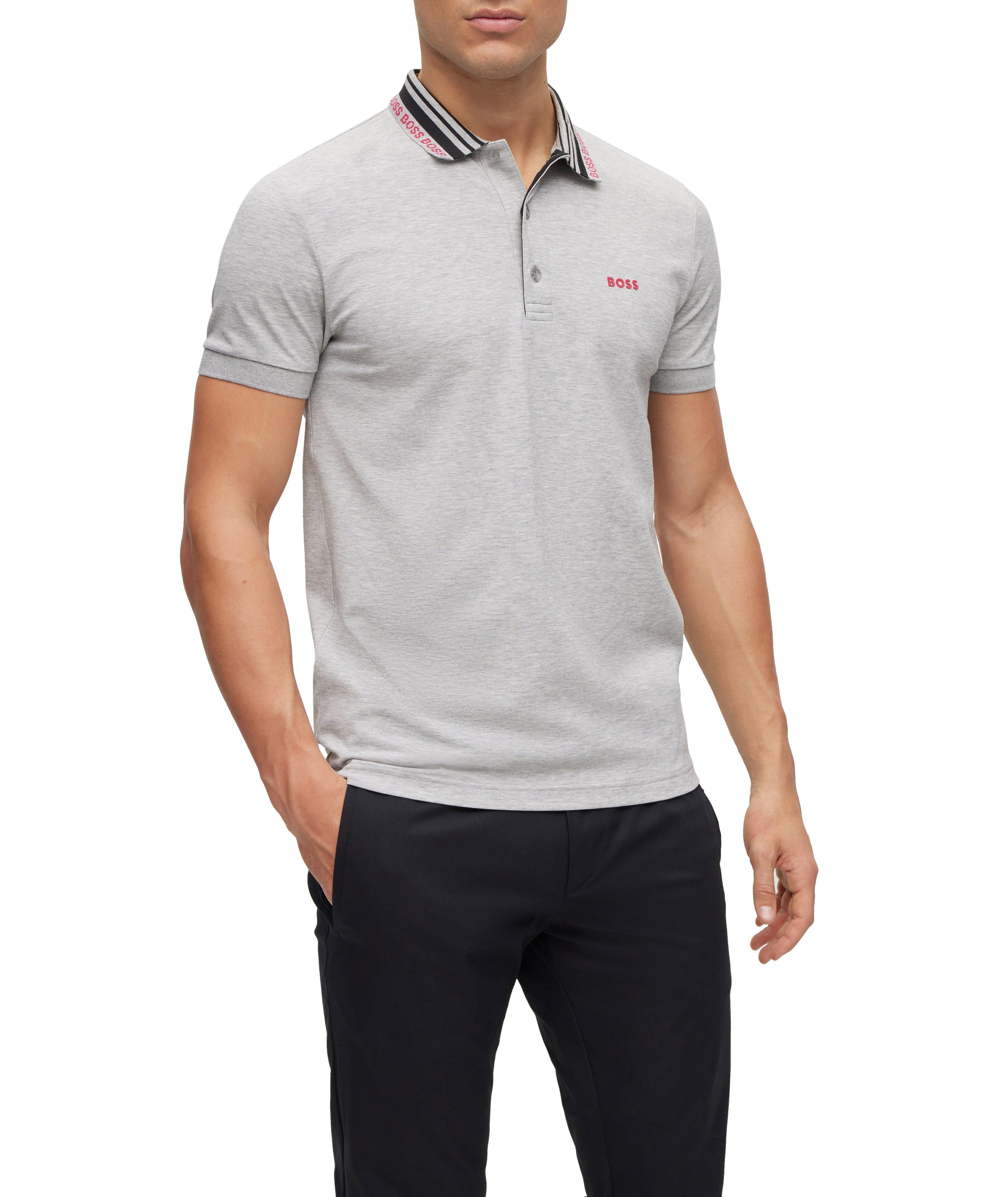 Polo en mélange de coton de coupe amincie image 1