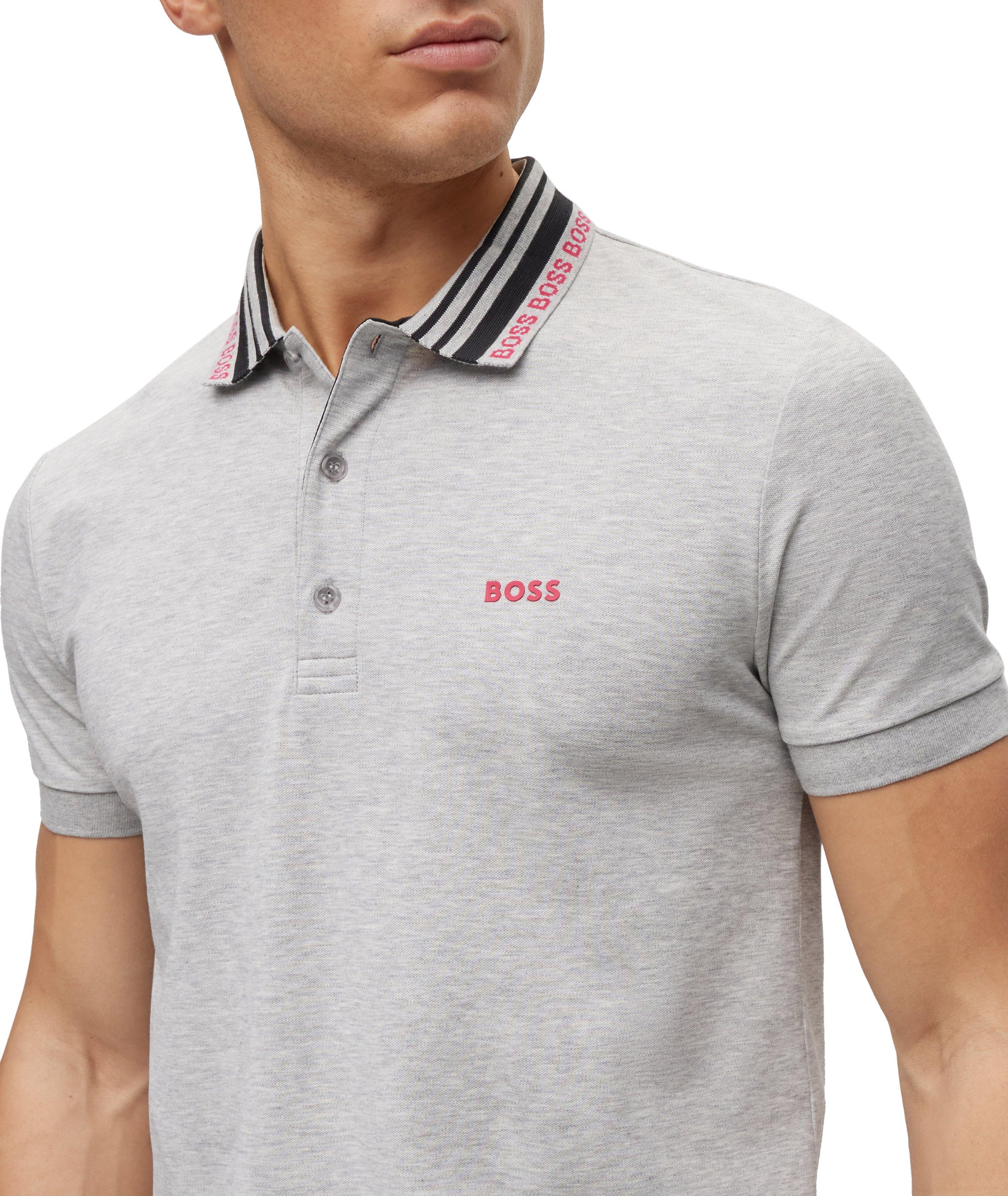 Polo en mélange de coton de coupe amincie image 3