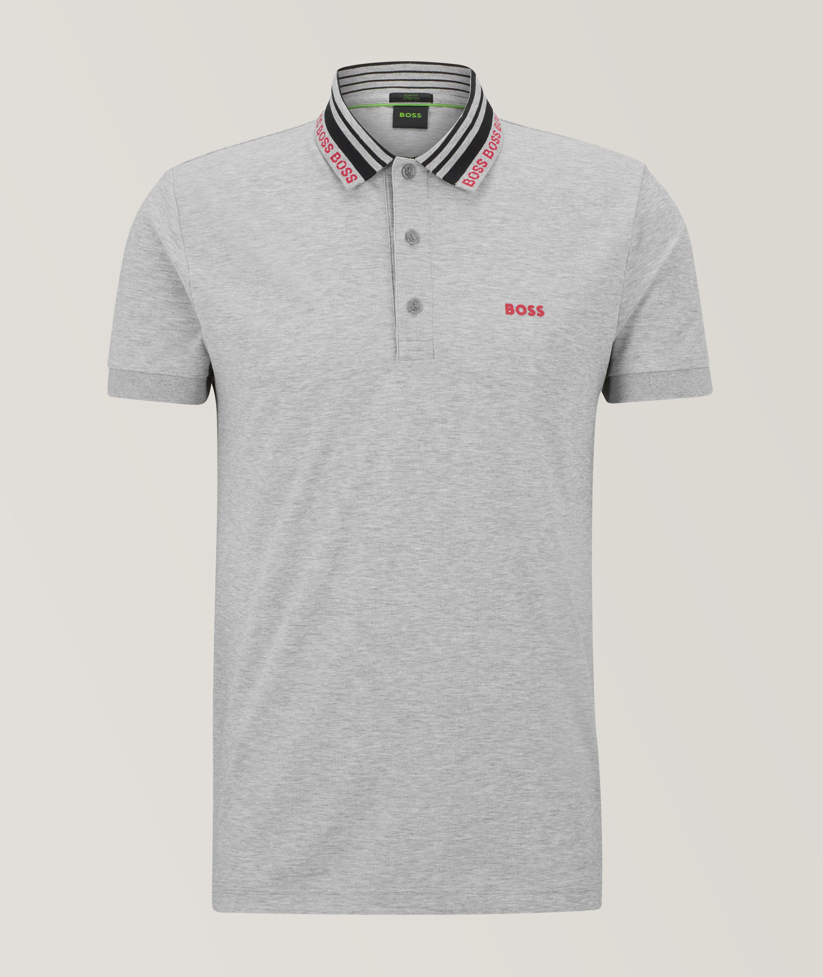 Polo en mélange de coton de coupe amincie image 0