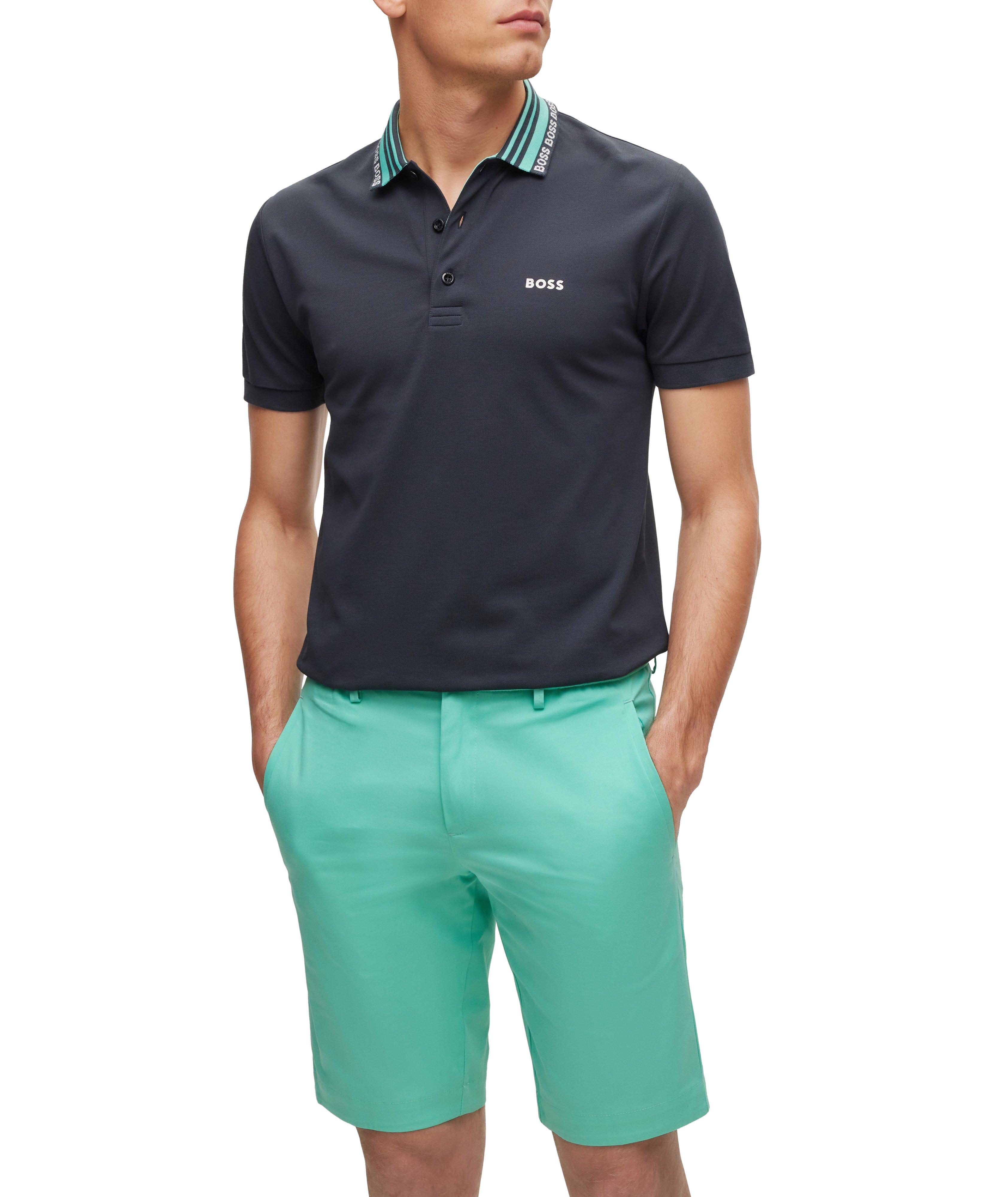 Slim-Fit Logo Embroidered Cotton-Blend Polo image 1