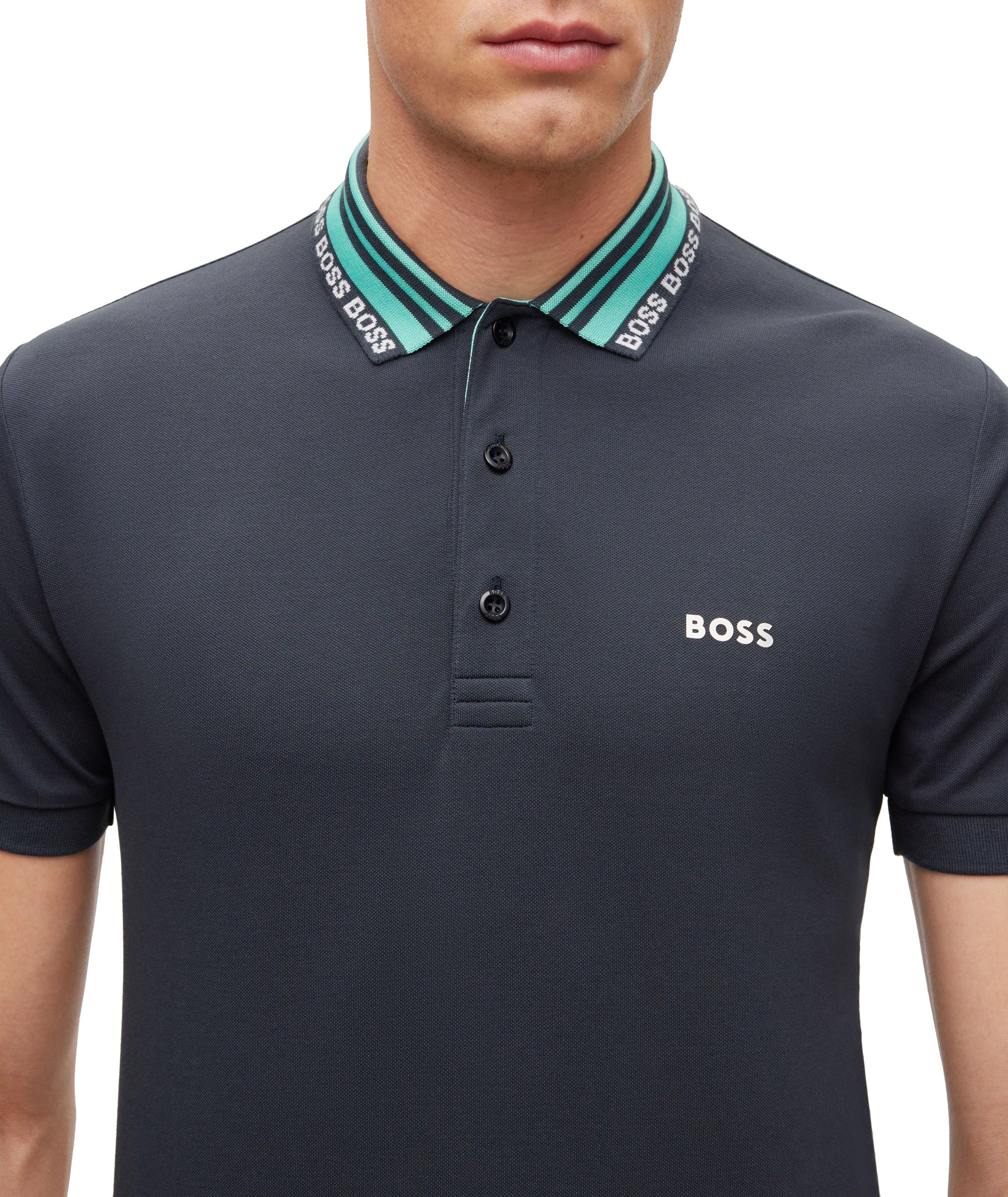Slim-Fit Logo Embroidered Cotton-Blend Polo image 3