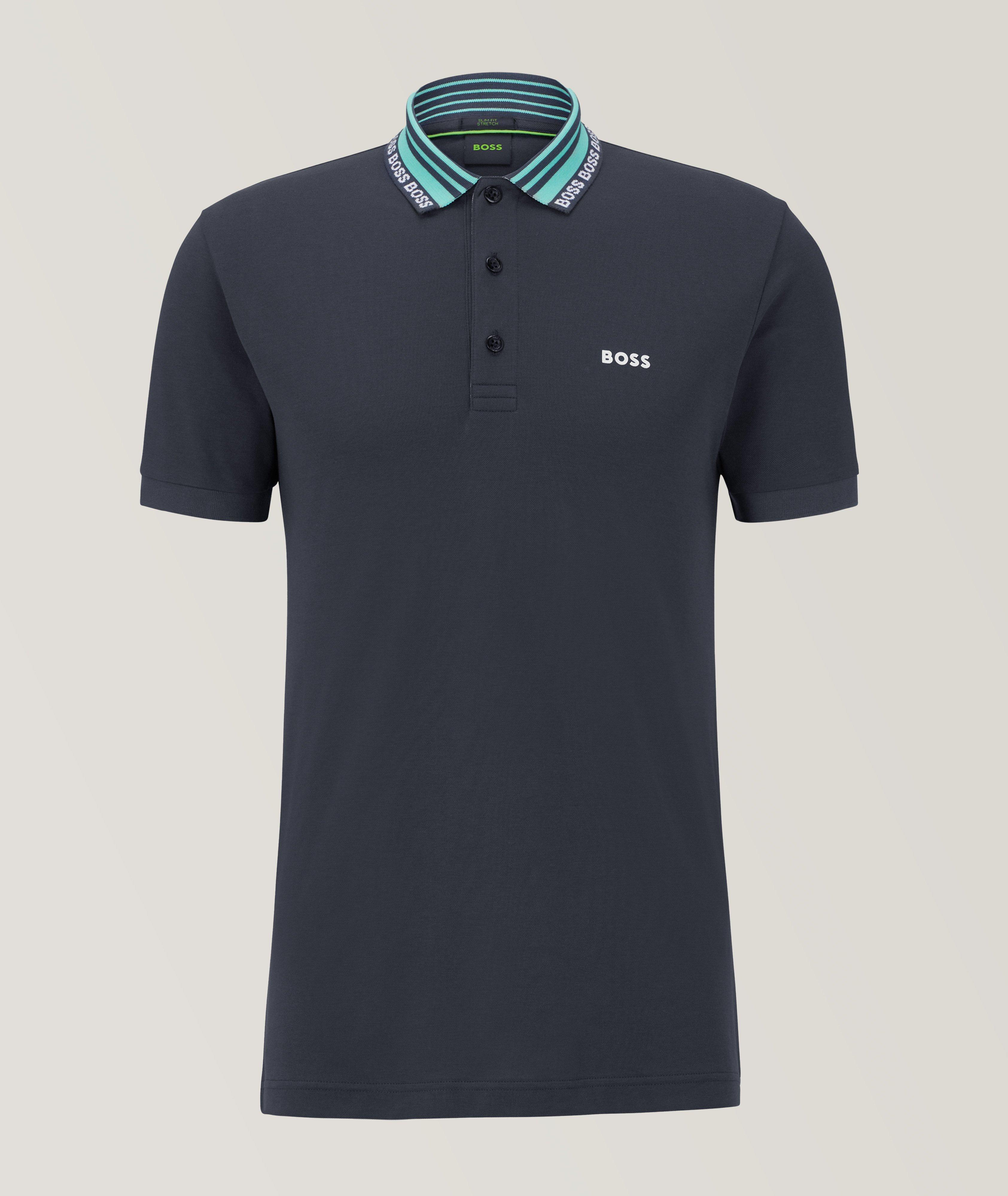 Slim-Fit Logo Embroidered Cotton-Blend Polo image 0