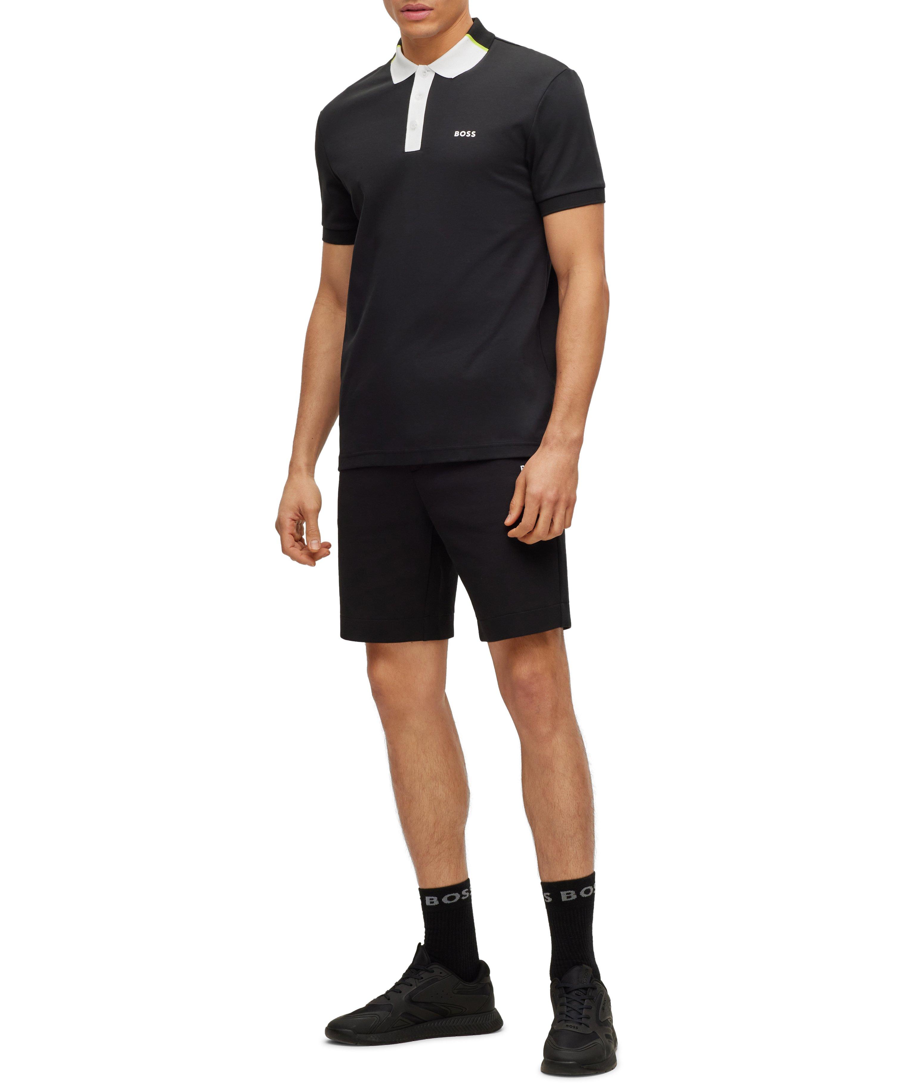 Colourblock Embroidered Logo Interlock Cotton Polo image 1