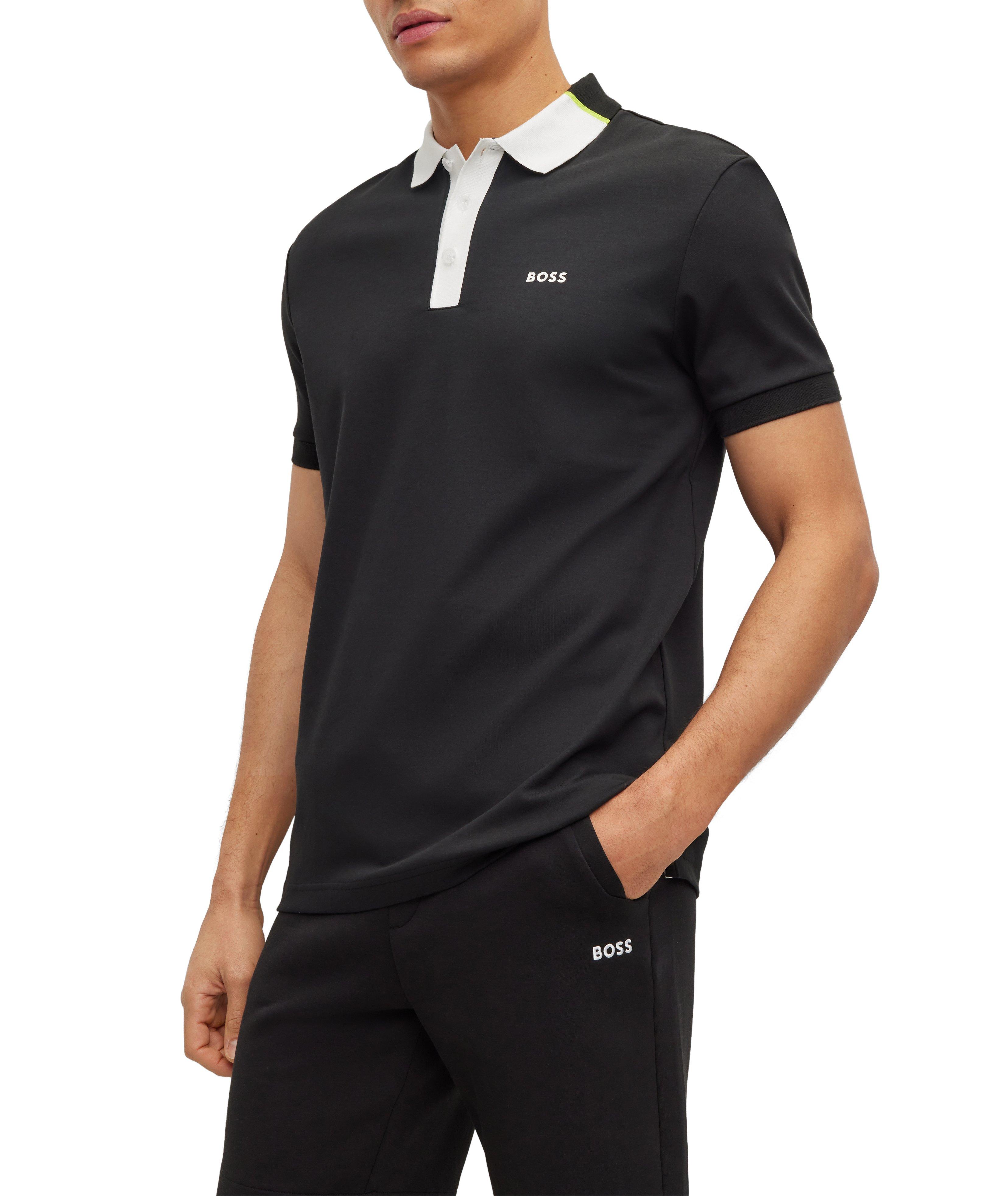 Colourblock Embroidered Logo Interlock Cotton Polo image 2