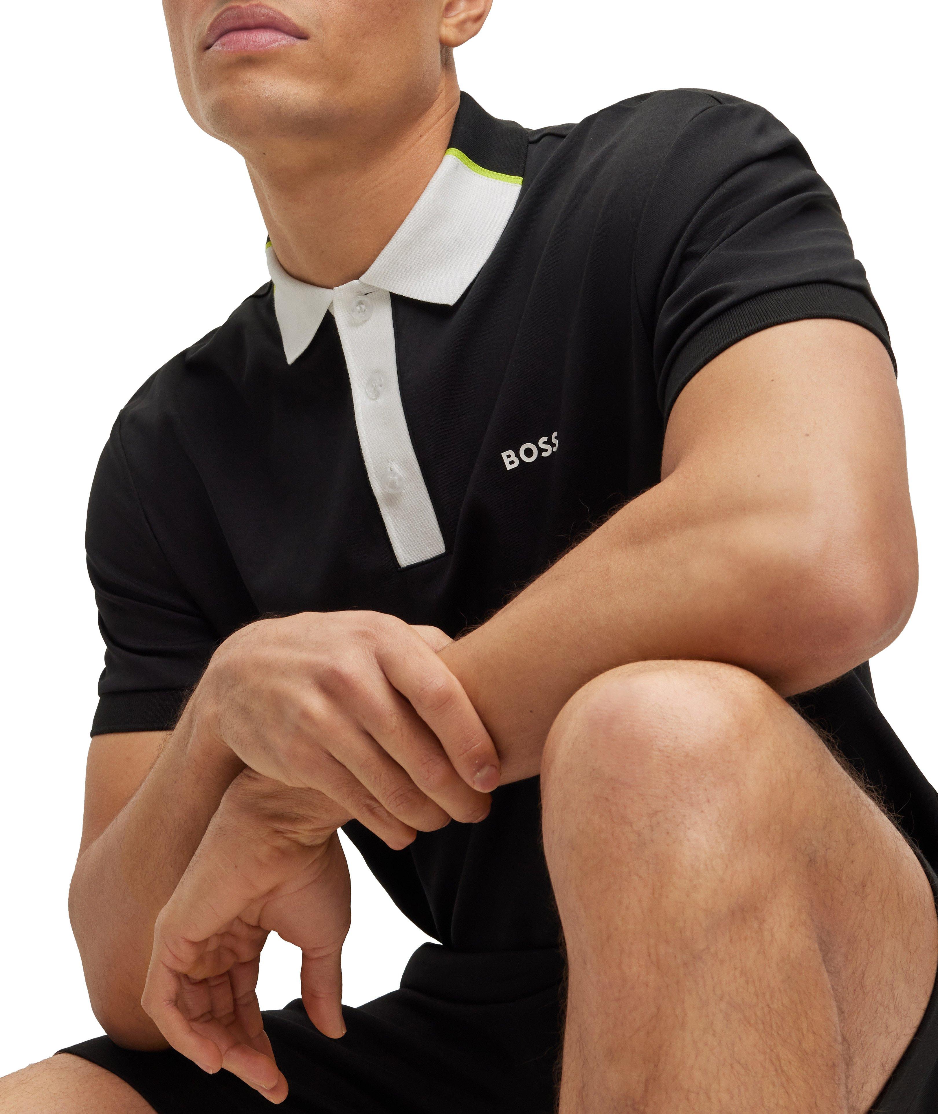 Colourblock Embroidered Logo Interlock Cotton Polo image 4