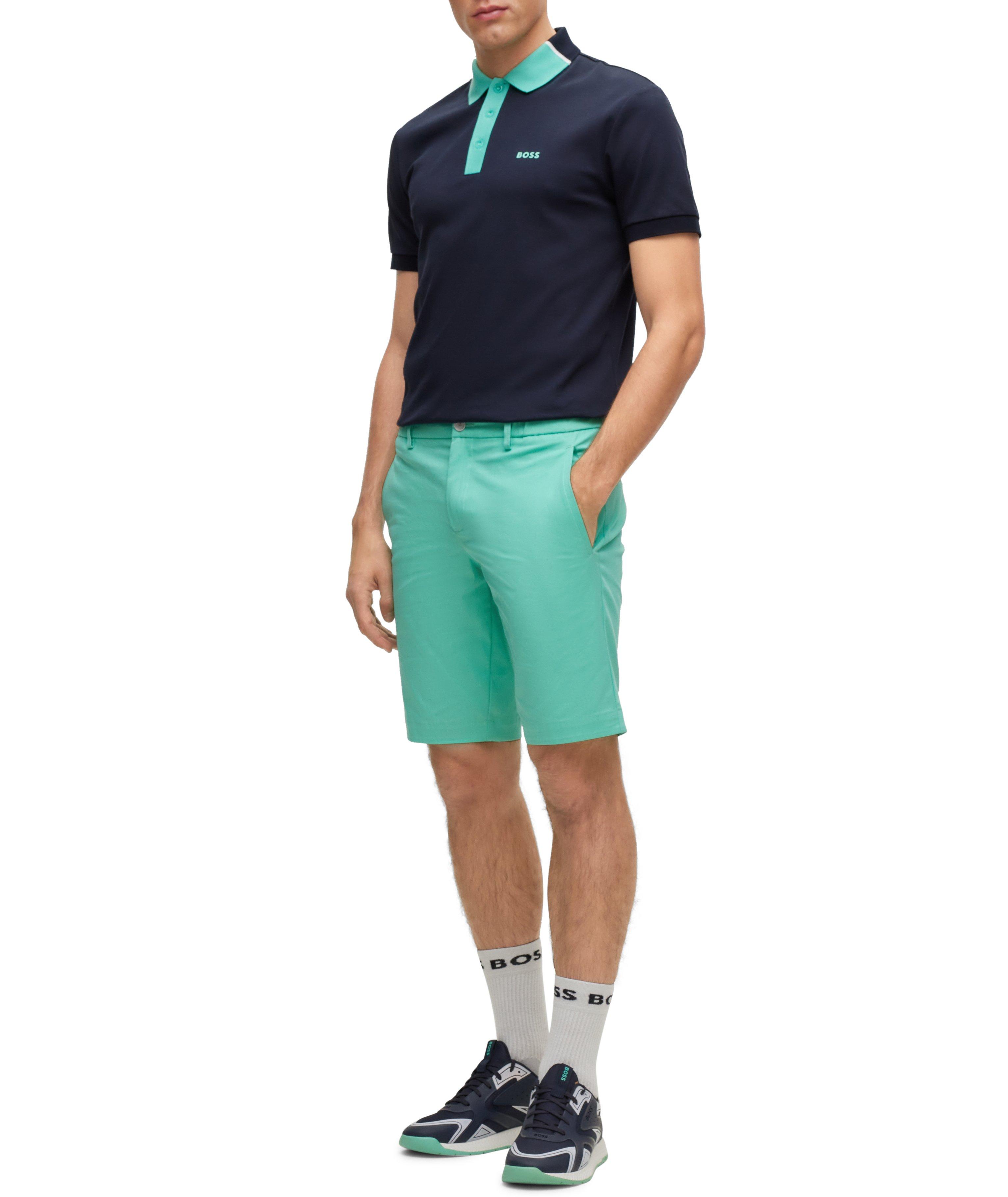 Colourblock Interlock Cotton Polo image 1