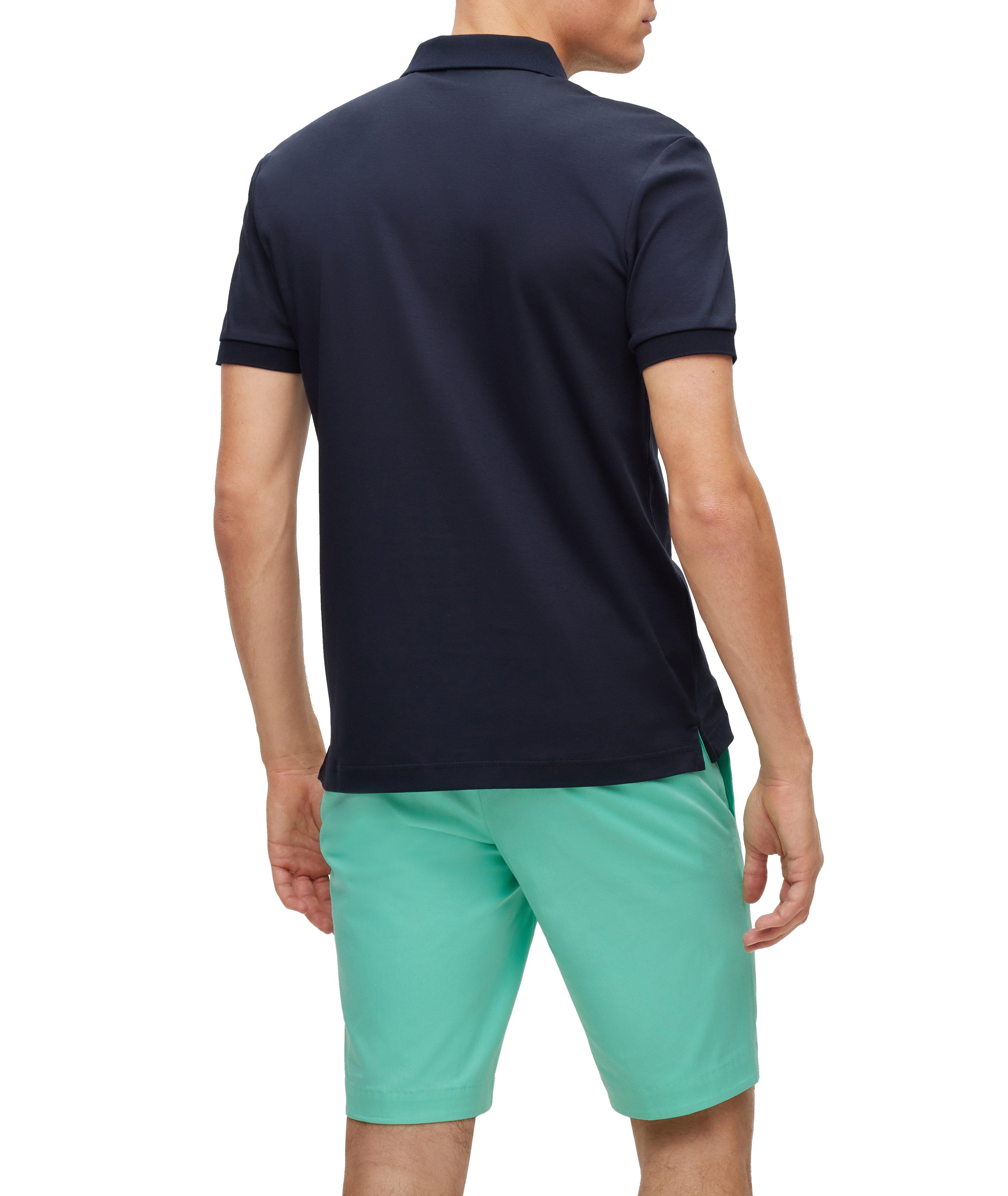 Colourblock Interlock Cotton Polo image 3