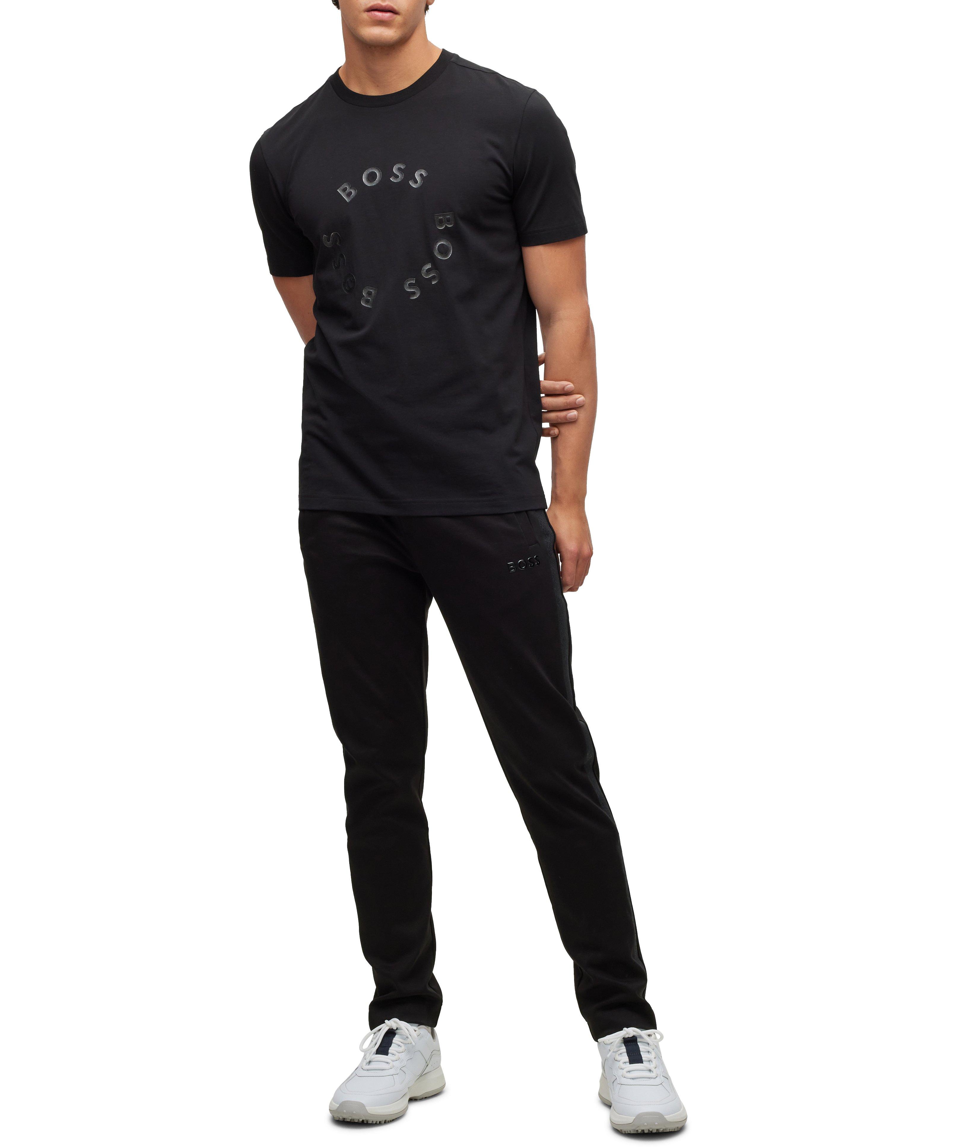 Circle Logo Print Stretch-Cotton T-Shirt image 1