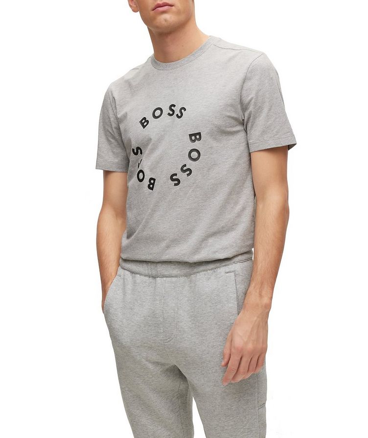 T-shirt en coton extensible avec logos image 2