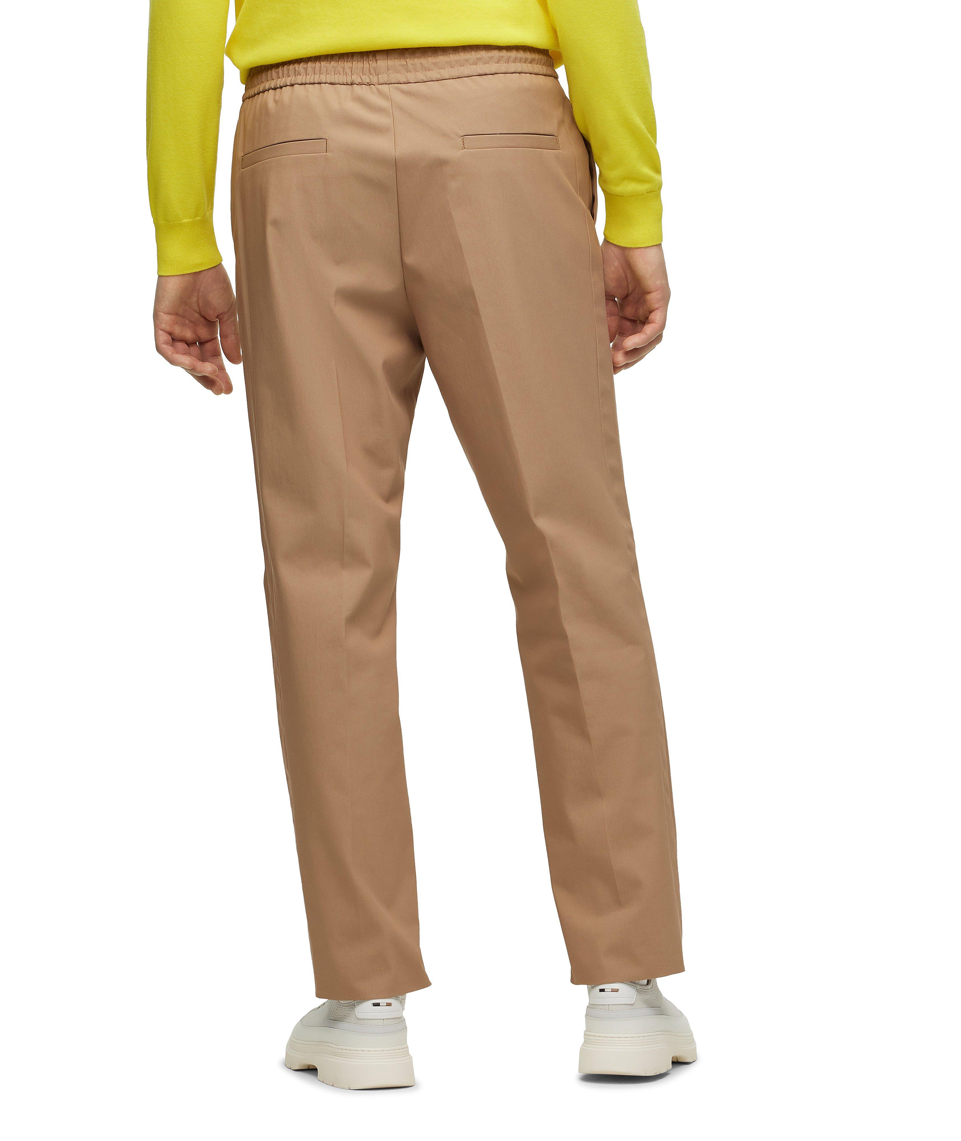 Pleated Cotton-Blend Dress Pants image 3