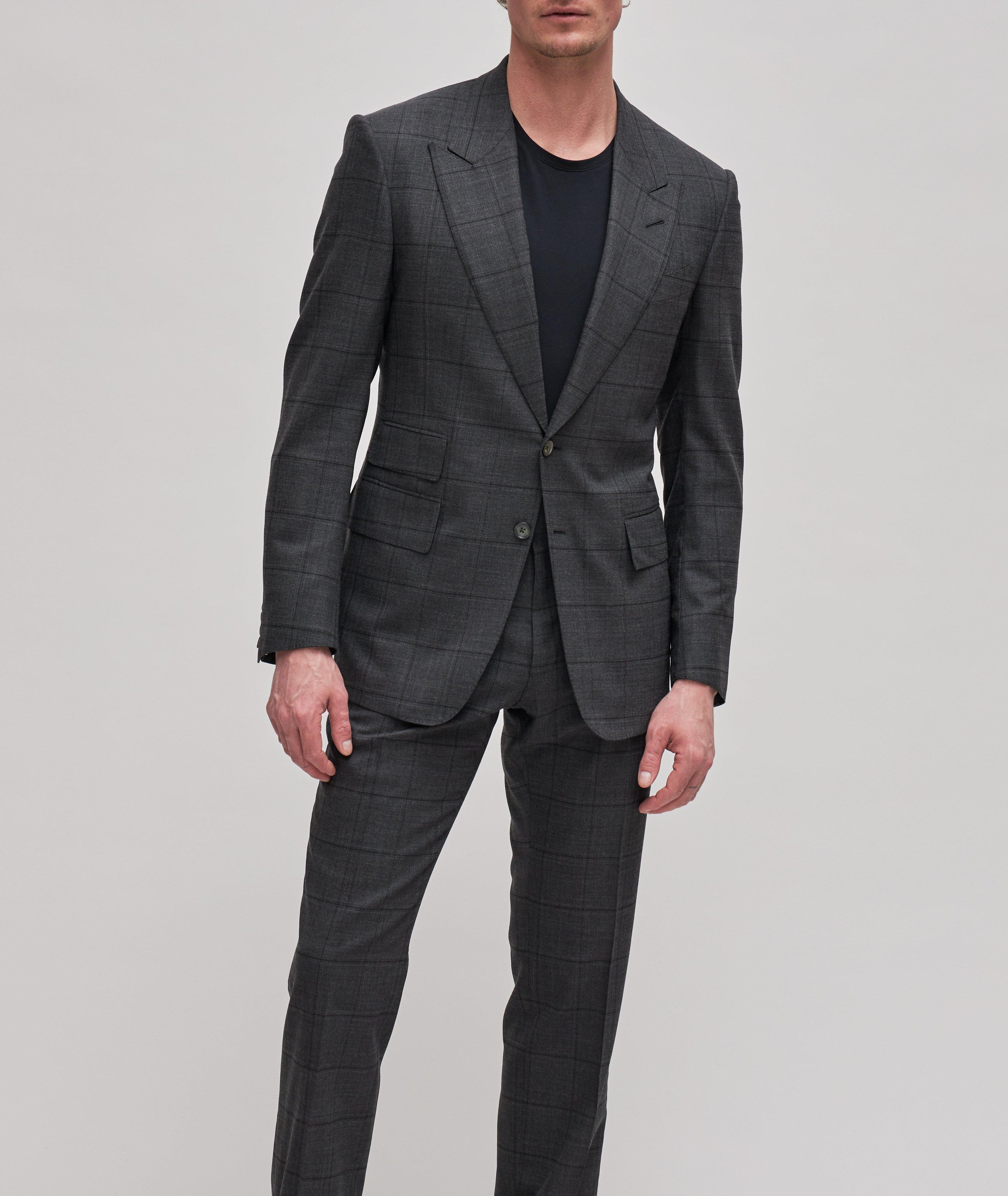 Shelton Windowpane Stretch-Wool Suit image 1