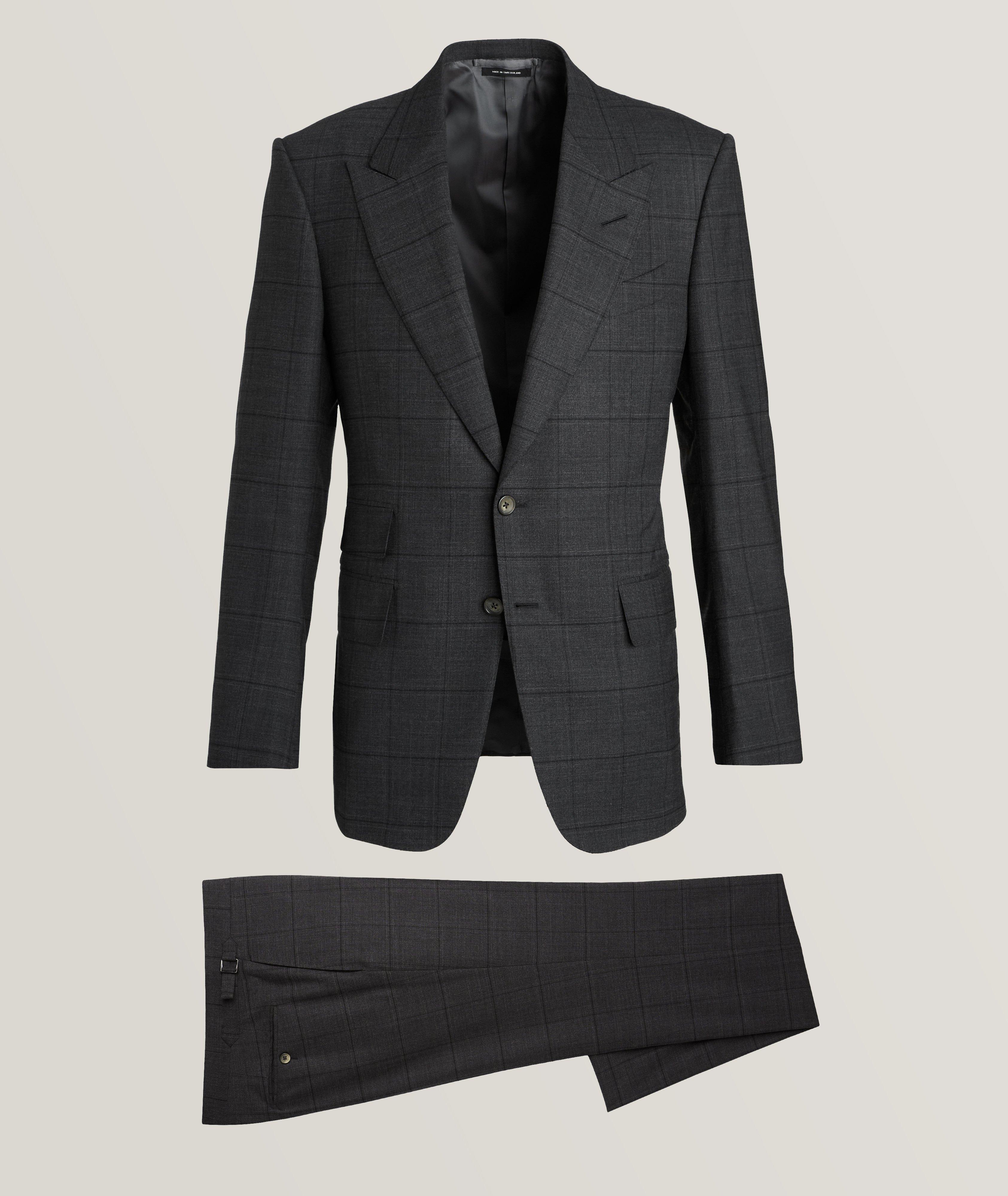 Shelton Windowpane Stretch-Wool Suit image 0