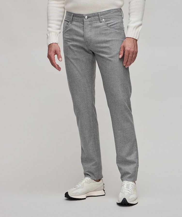 Nerano 1 Micro Check Stretch-Cashmere Pants image 1