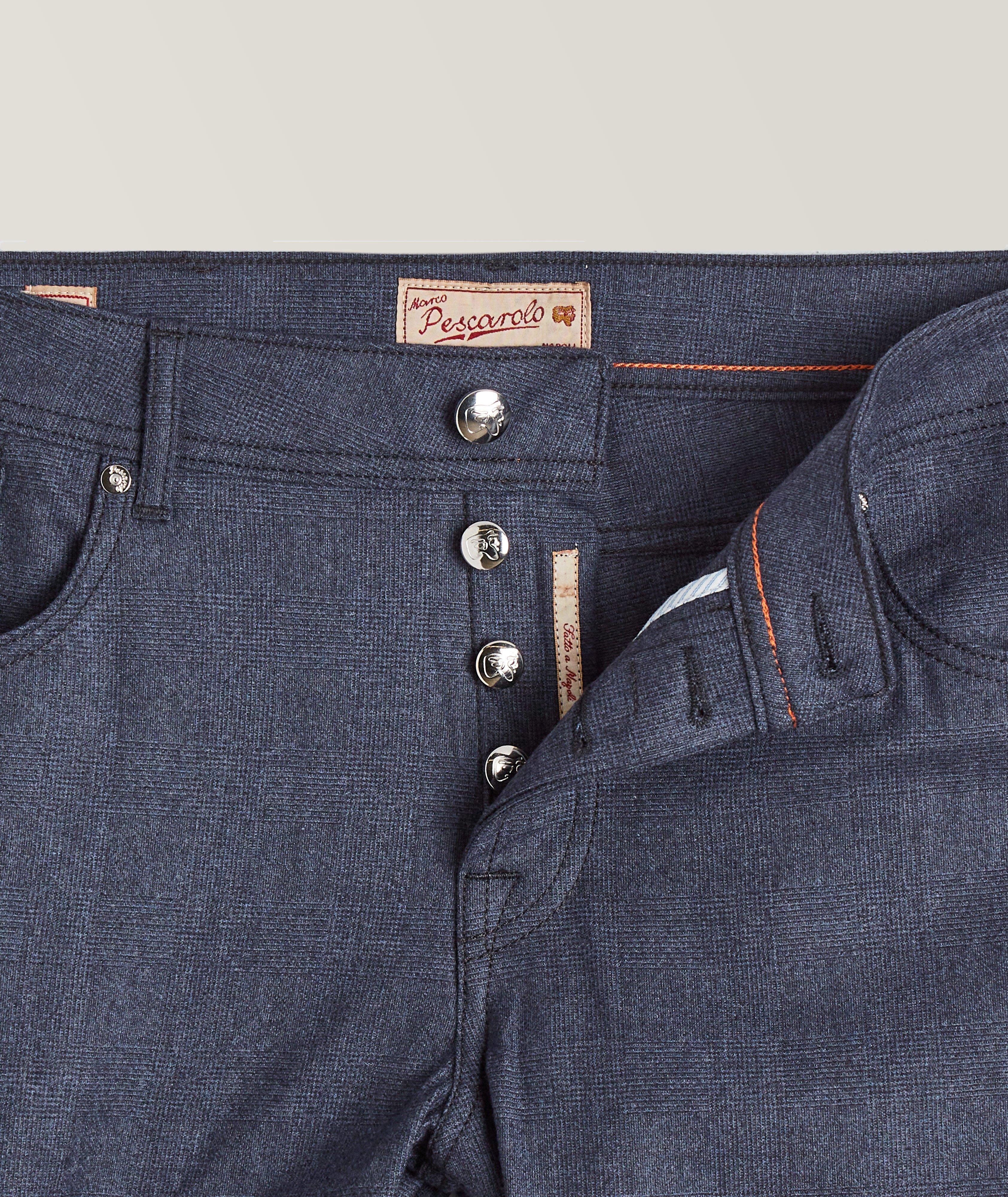 Nerano 1 Micro Check Stretch-Cashmere Pants image 1