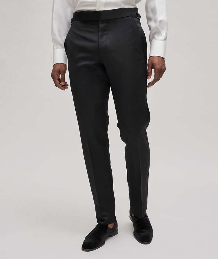 Wool-Mohair-Satin Formal Tuxedo Pants image 1