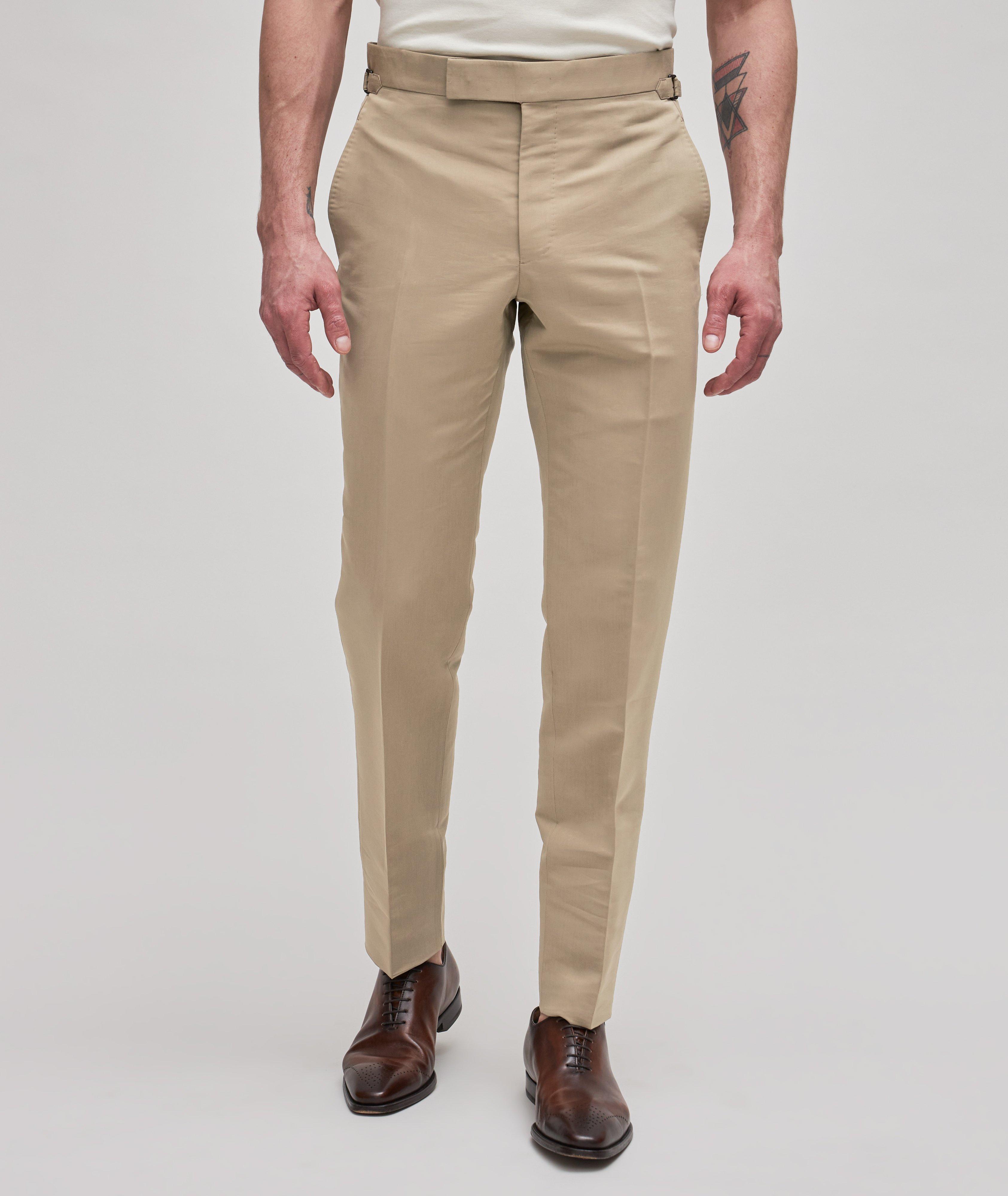 Slim Fit Cotton-Silk Poplin Dress Pants image 2