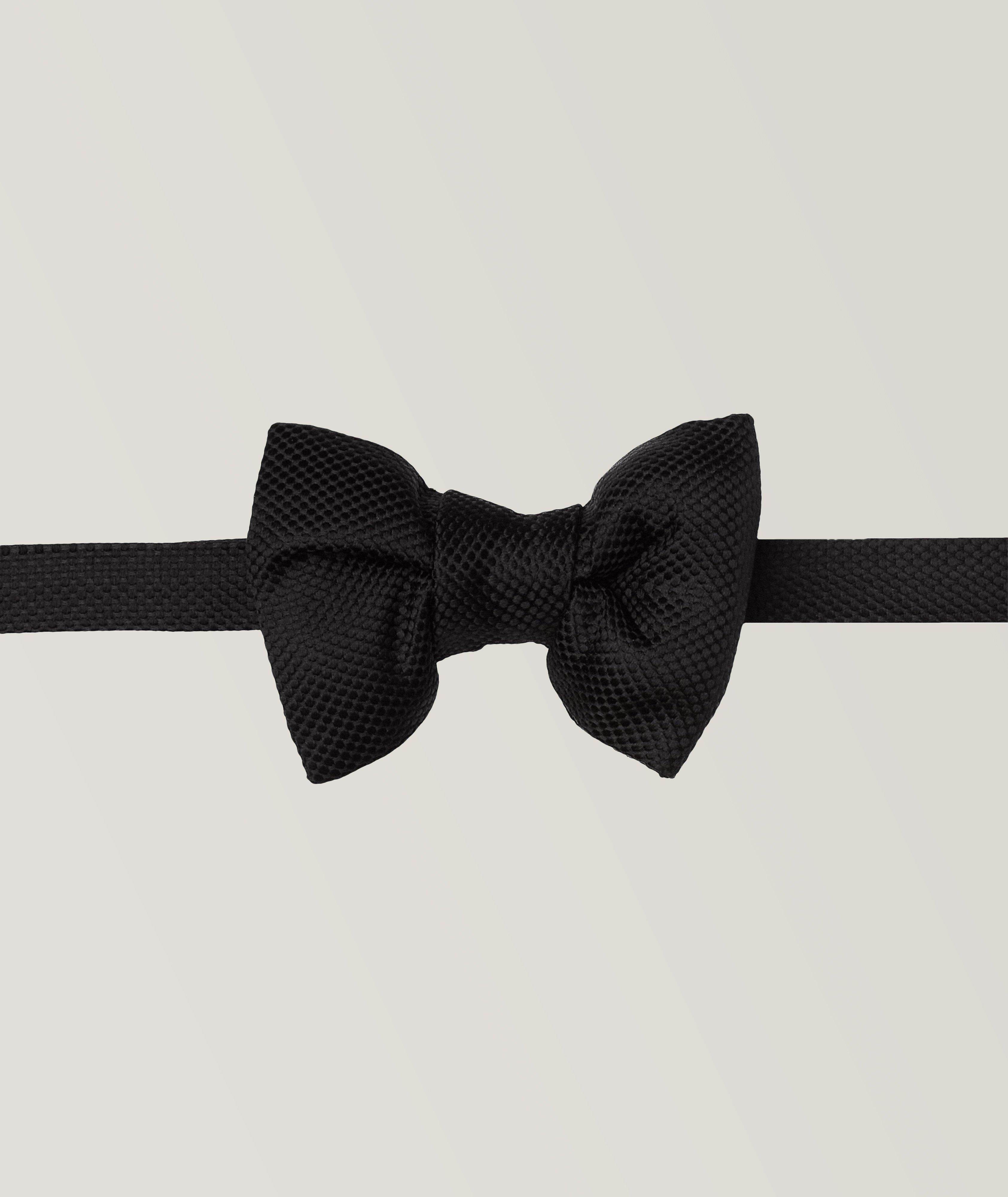 Textured Knit Patterned Bow Tie image 0