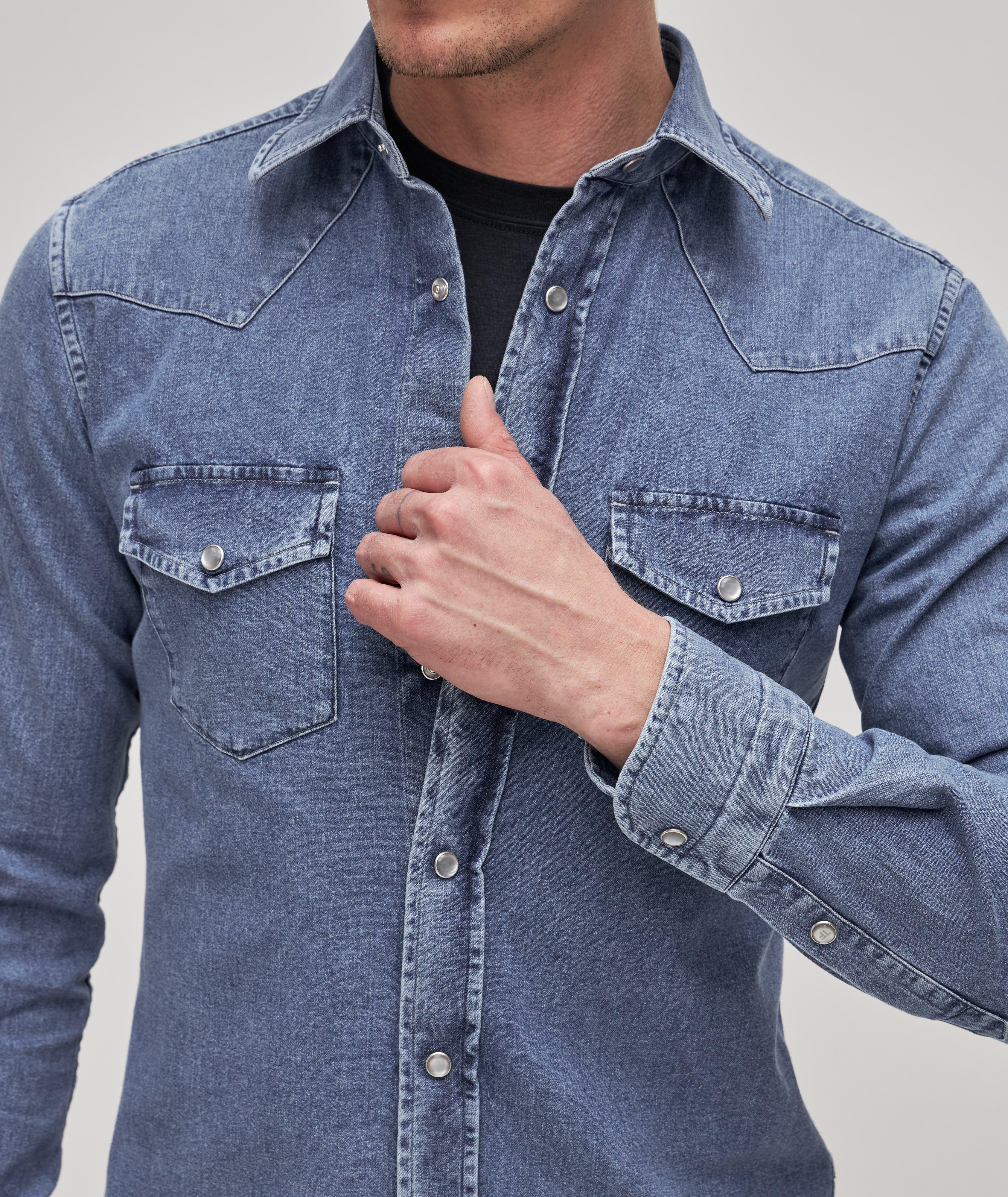 Slim Fit Demin Leisure Shirt image 4