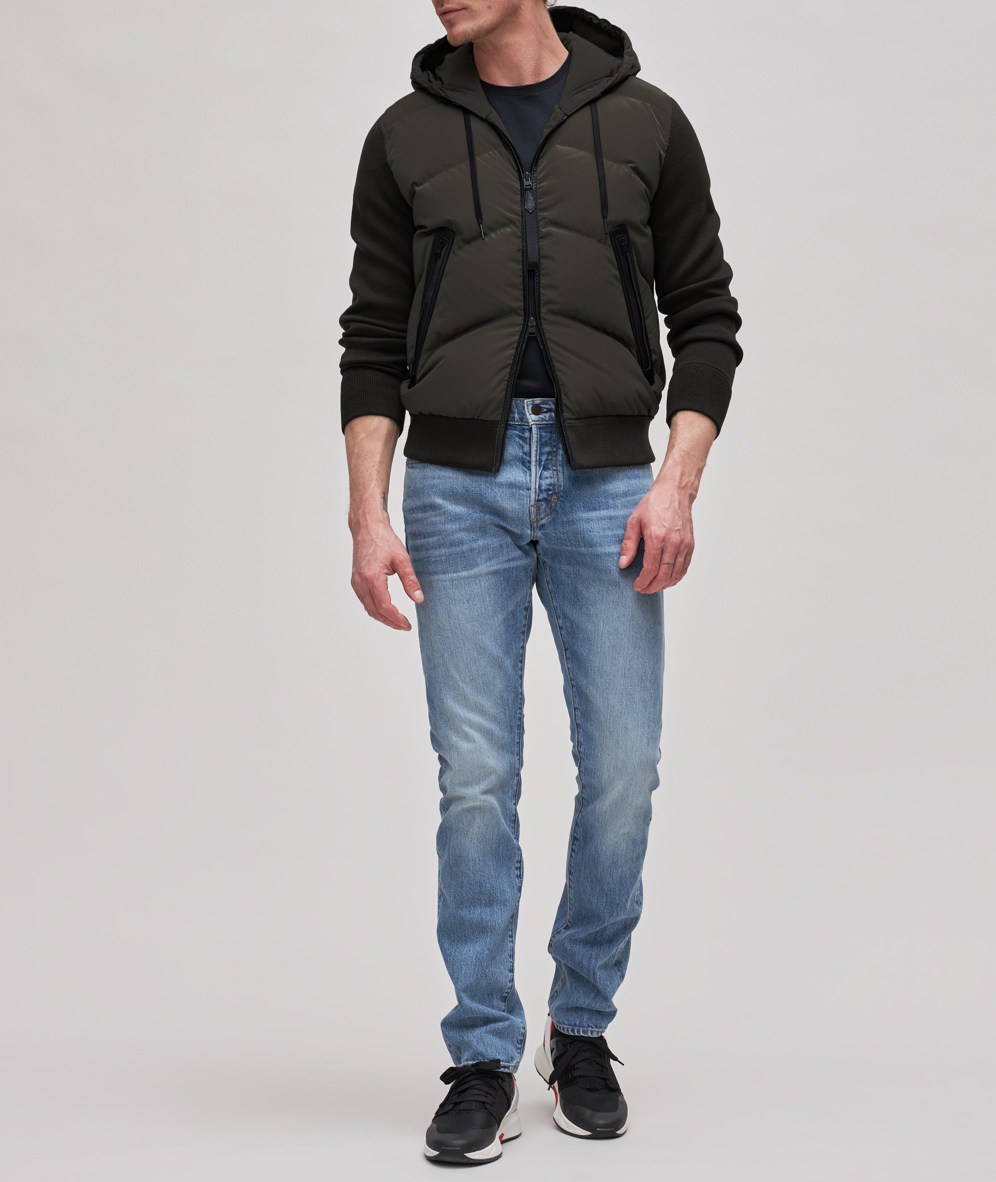 Hybrid Knit Down Hooded Bomber image 1