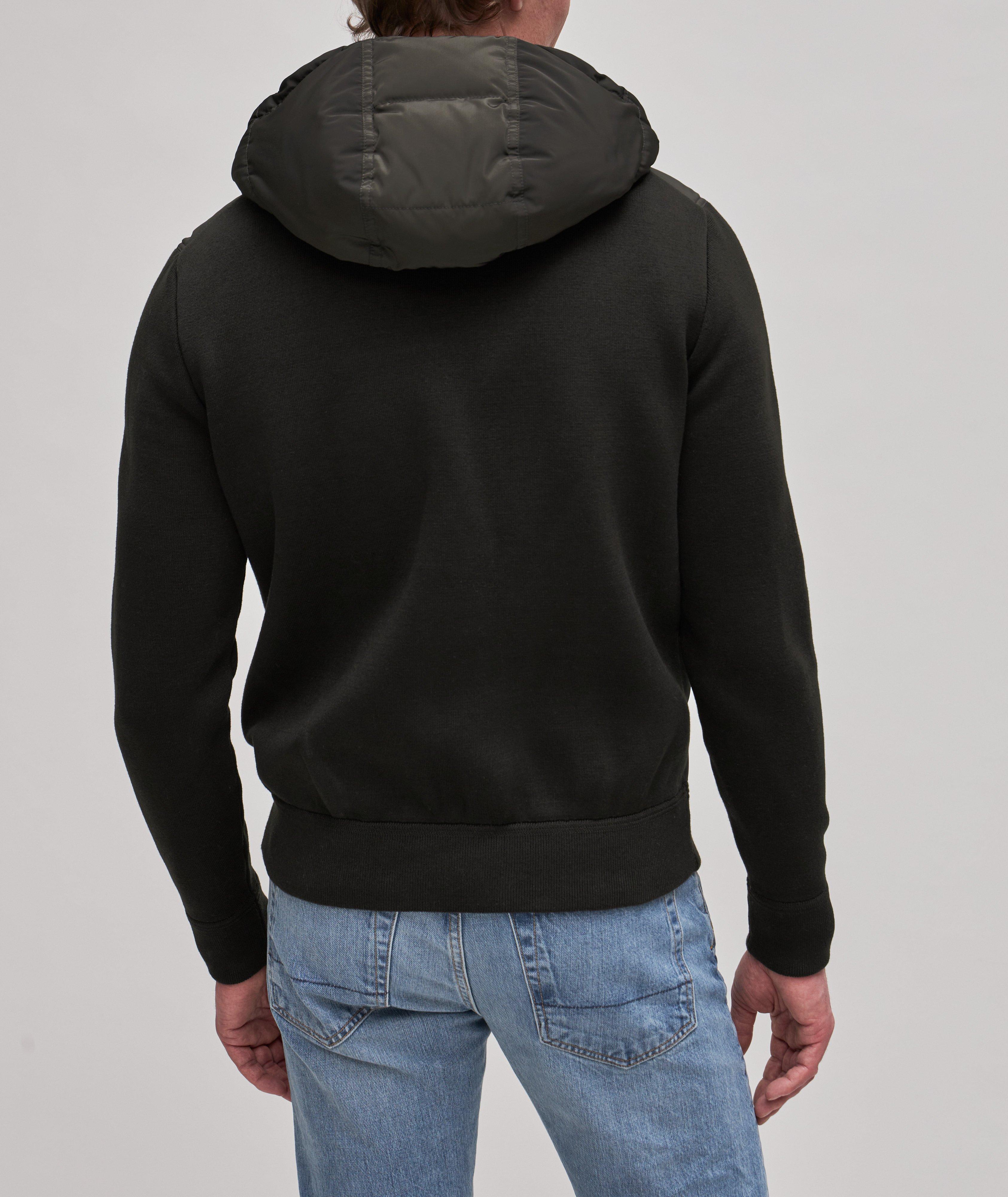 Hybrid Knit Down Hooded Bomber image 3