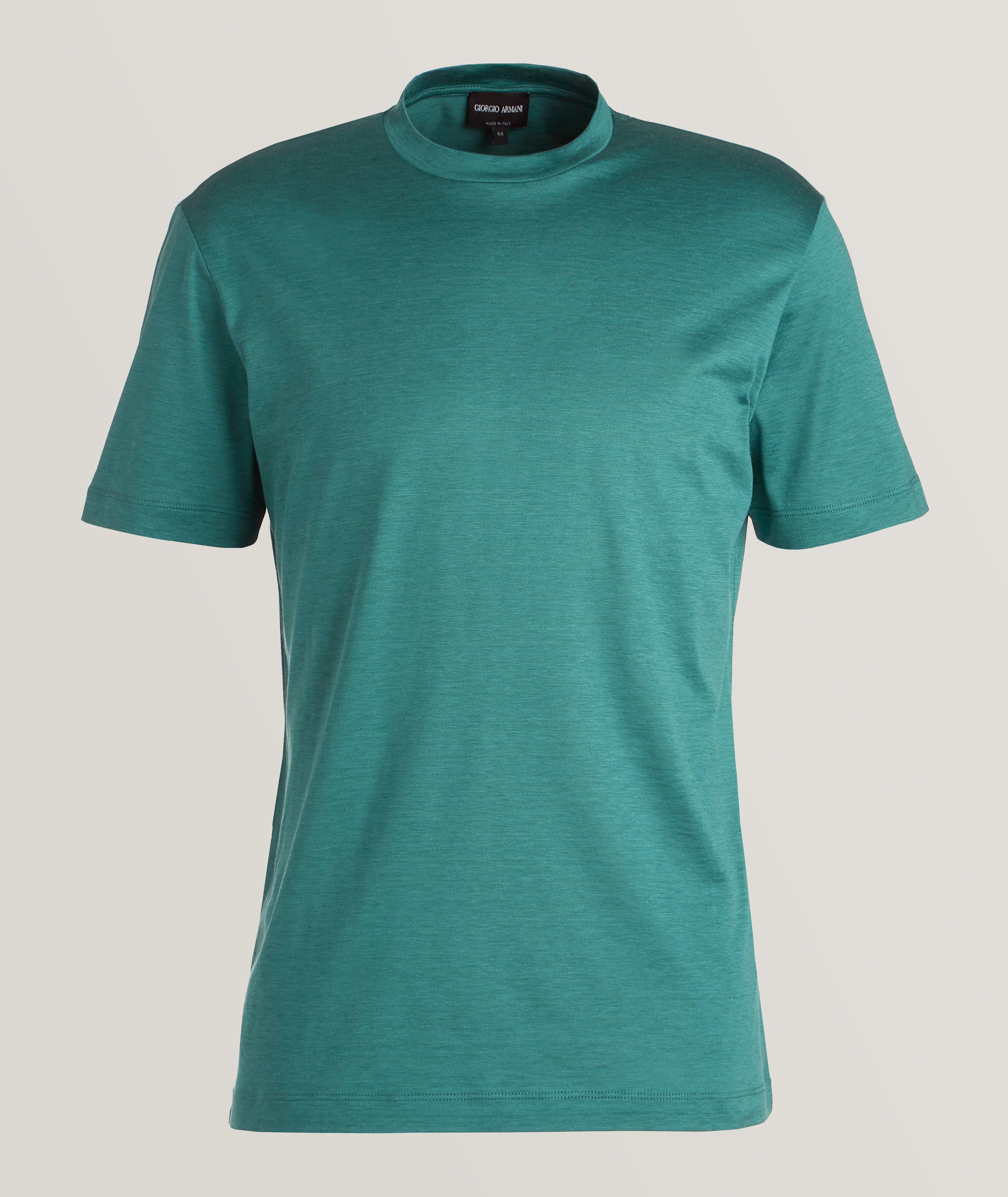Heathered Silk-Cotton Jersey T-Shirt image 0