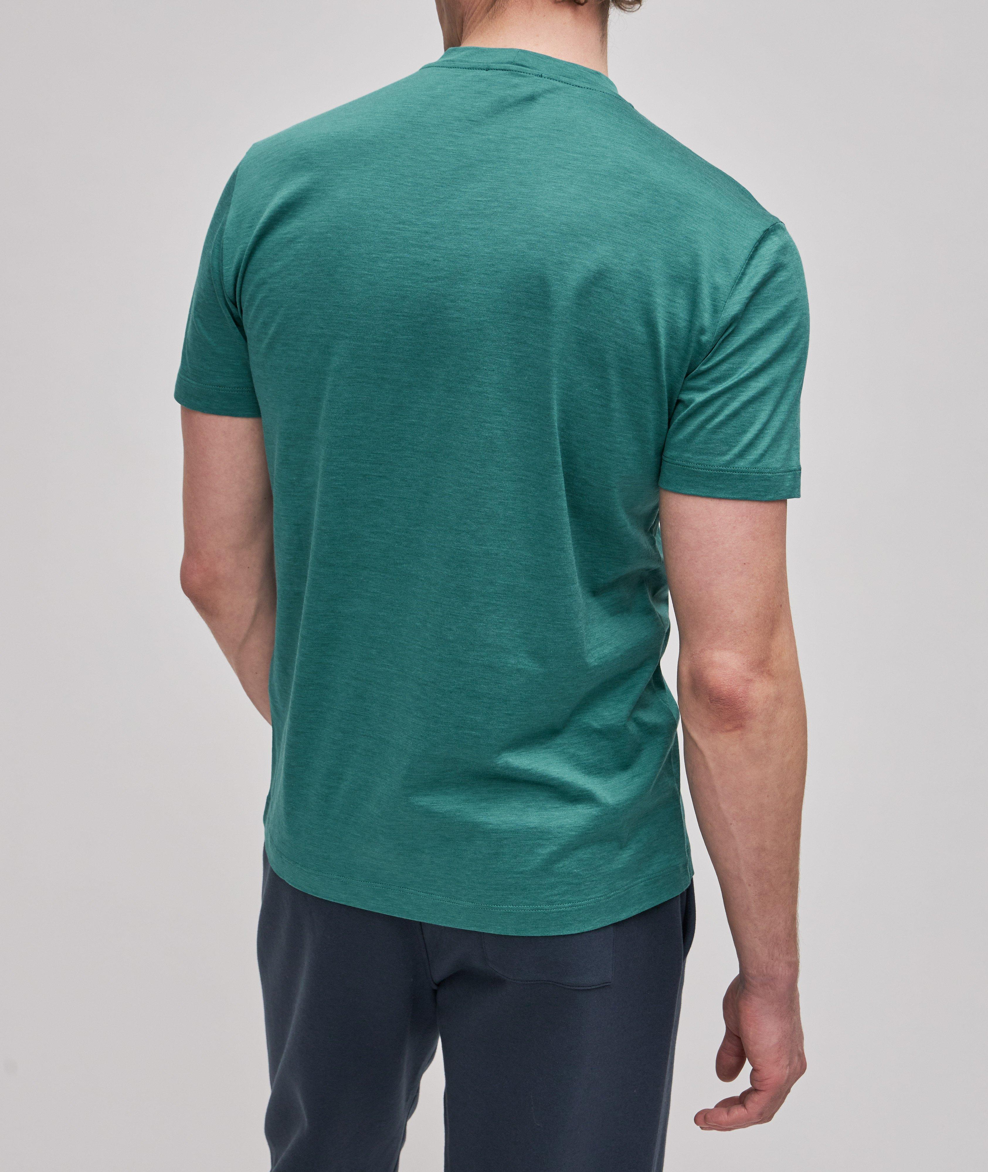 Heathered Silk-Cotton Jersey T-Shirt image 2