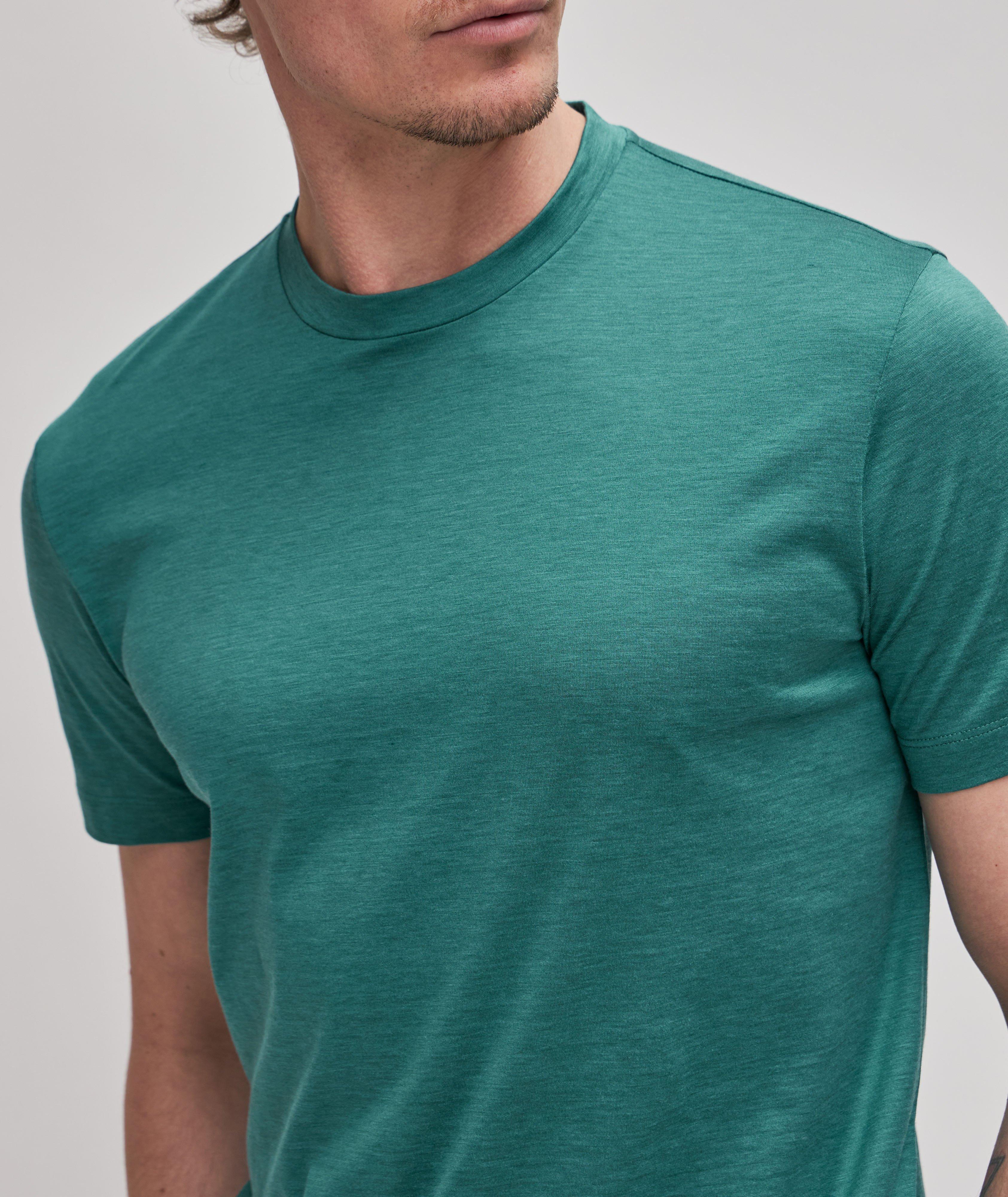 Heathered Silk-Cotton Jersey T-Shirt image 3