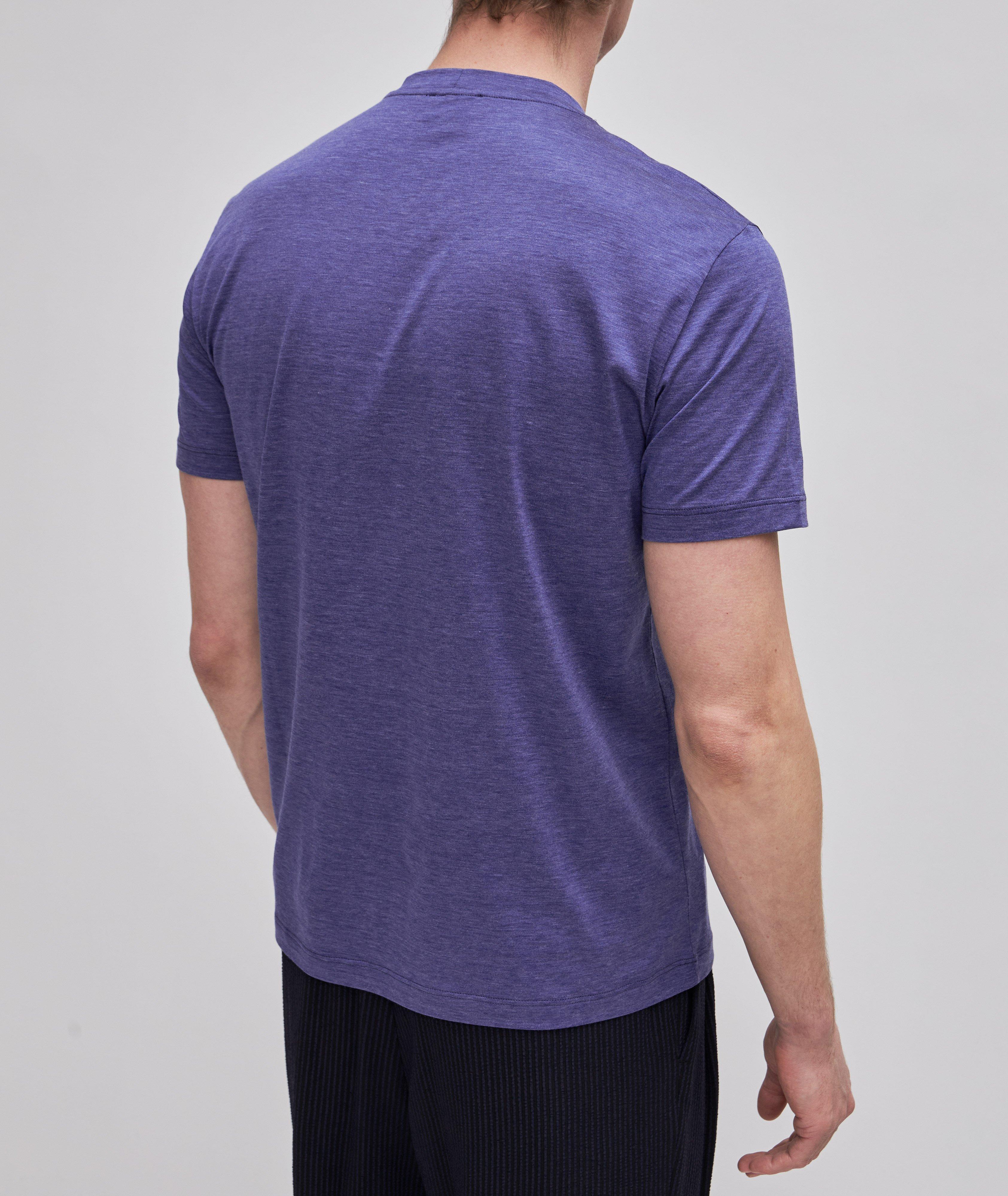 Heathered Jersey-Cotton Silk T-Shirt image 2