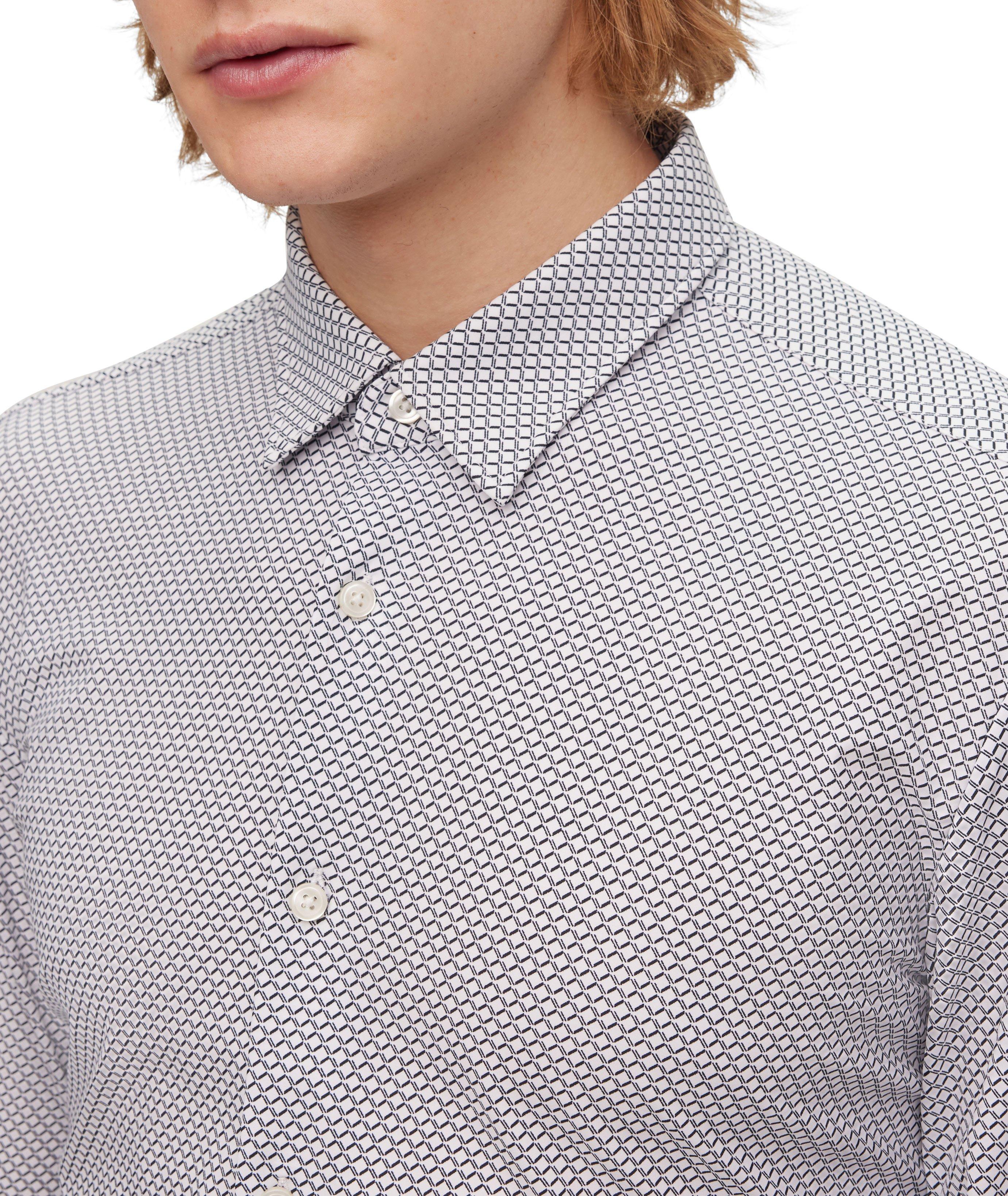 Slim-Fit Geometric Stretch-Jersey Sport Shirt image 4