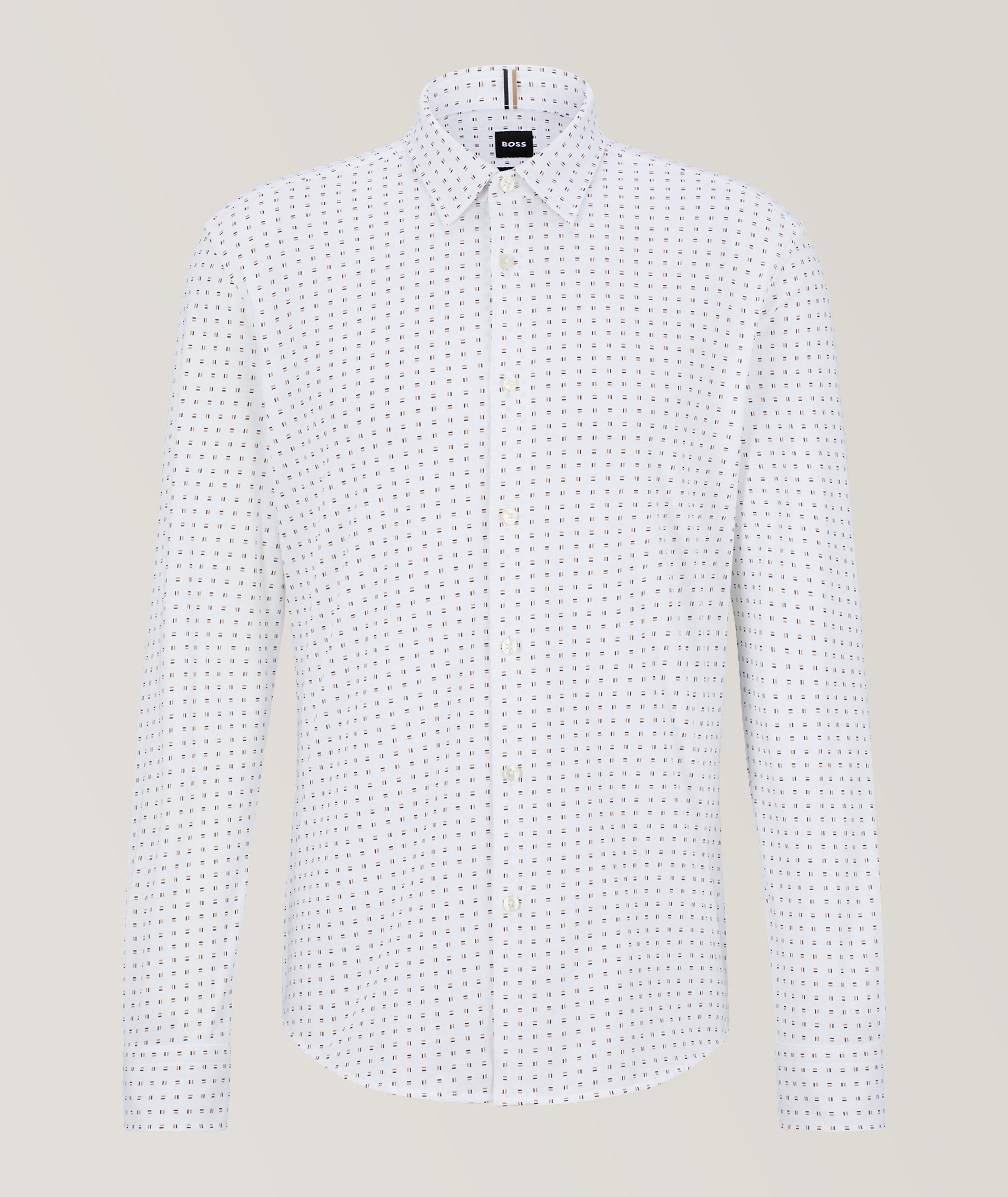 Slim-Fit Printed Jersey Cotton-Blend Sport Shirt image 0