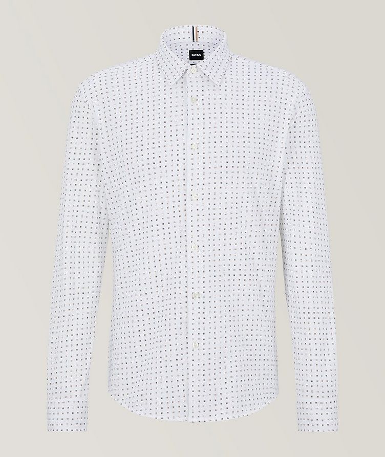 Slim-Fit Printed Jersey Cotton-Blend Sport Shirt image 0