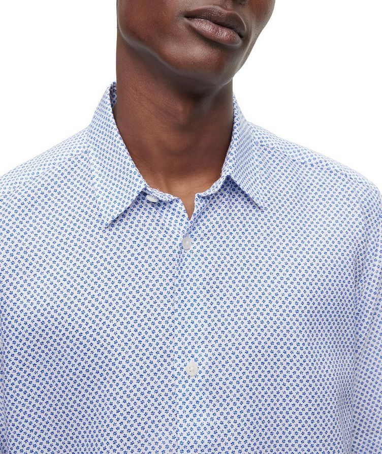 Short-Sleeve Neat Pattern Lyocell Oxford Shirt image 2