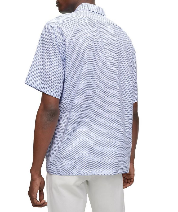 Short-Sleeve Neat Pattern Lyocell Oxford Shirt image 5