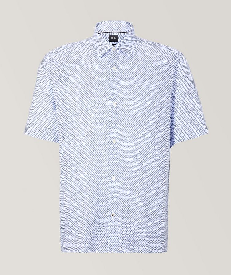 Short-Sleeve Neat Pattern Lyocell Oxford Shirt image 0