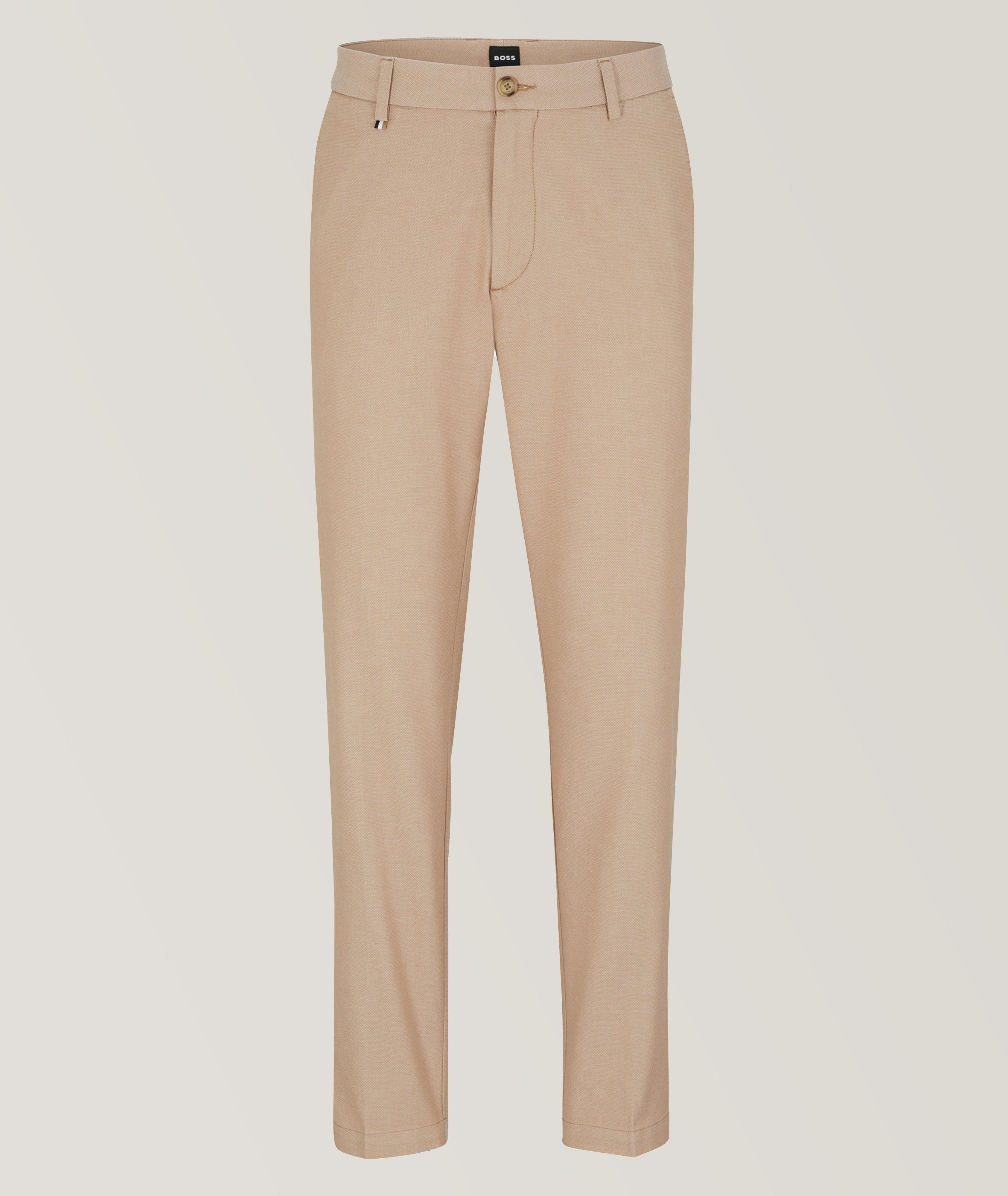 Slim-Fit Cotton-Blend Trousers image 0