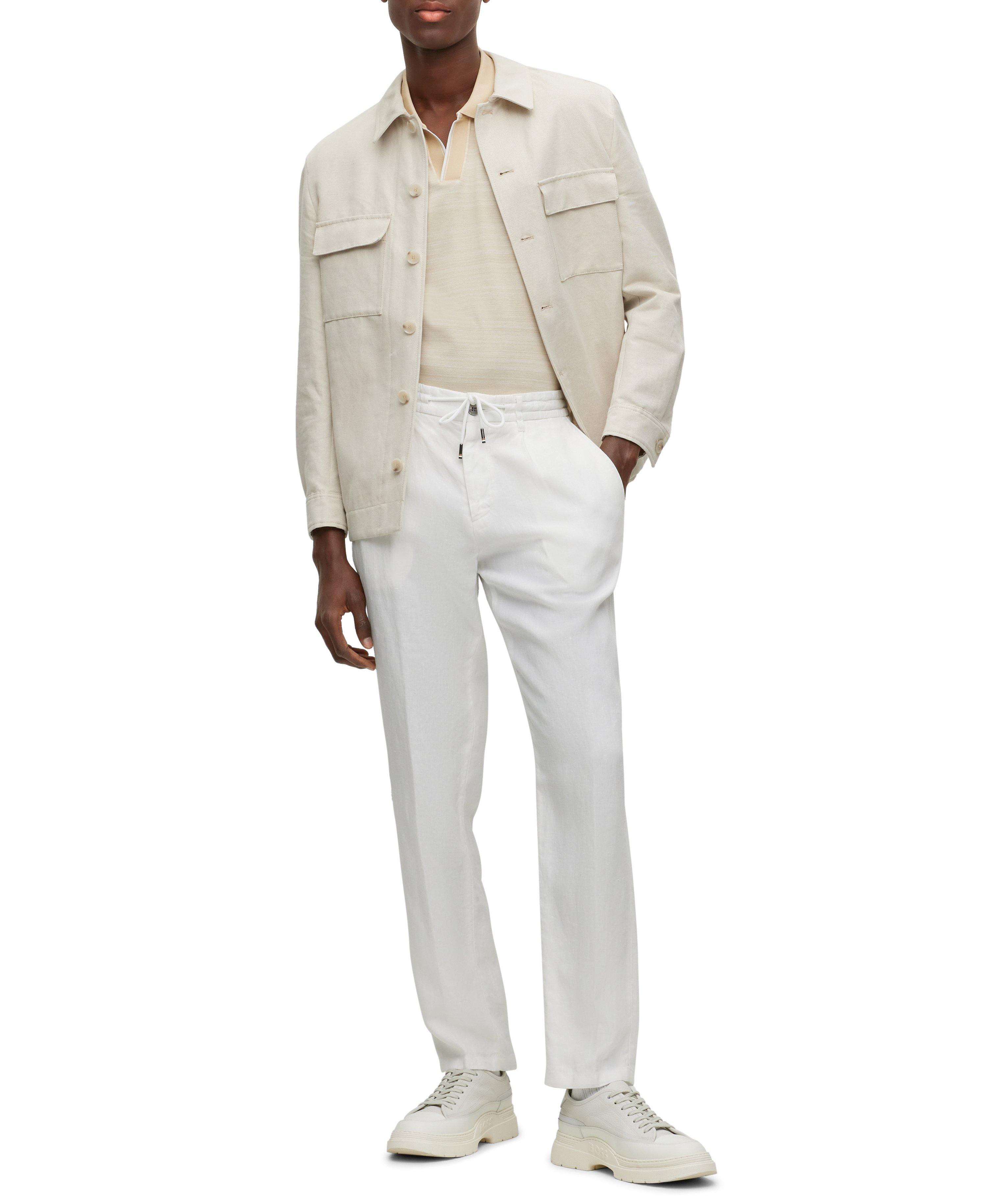 Tonal Jacquard Mercerized Cotton Polo  image 1
