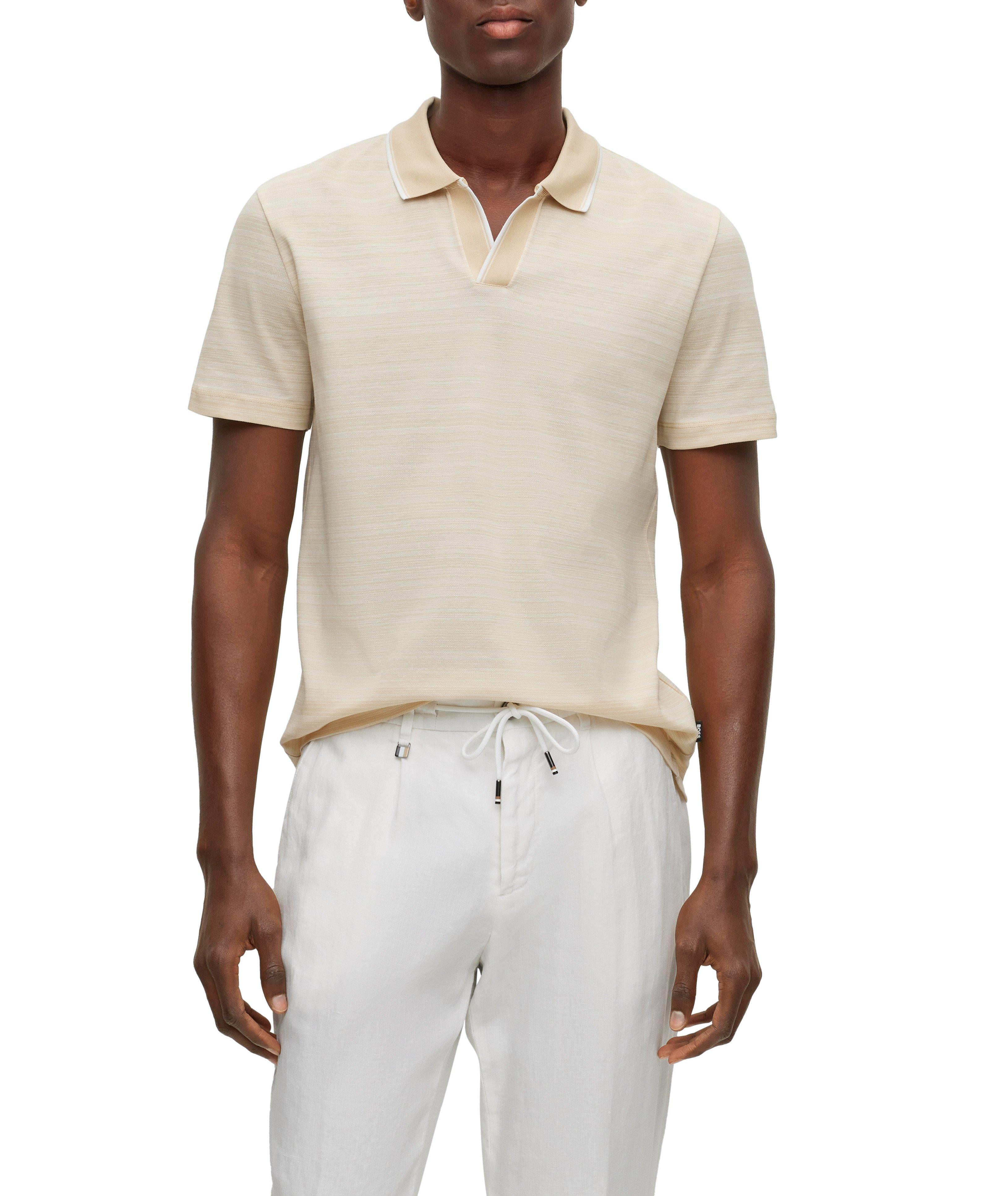 Tonal Jacquard Mercerized Cotton Polo  image 2