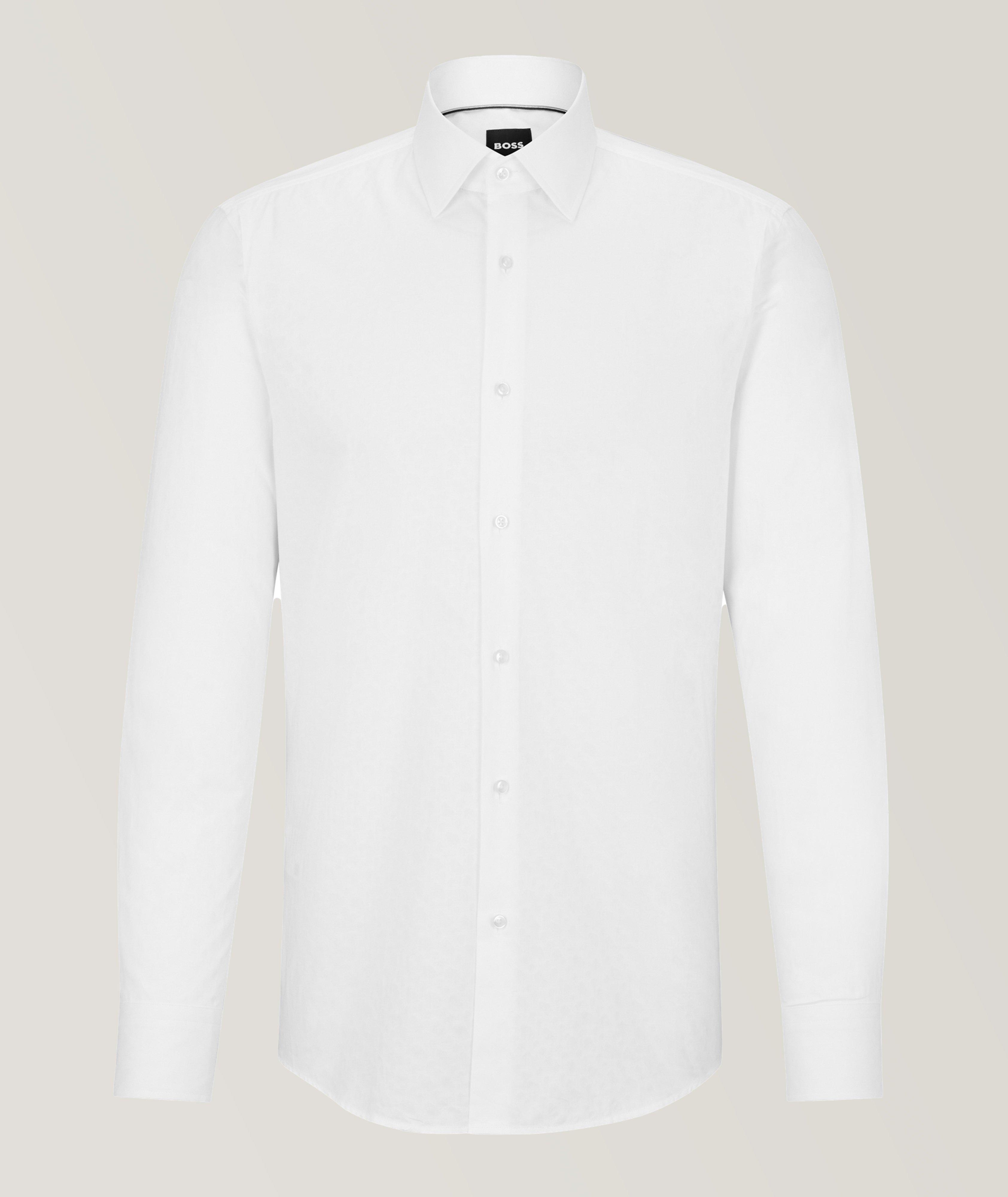 Slim-Fit Jacquard Monogram Cotton Shirt image 0