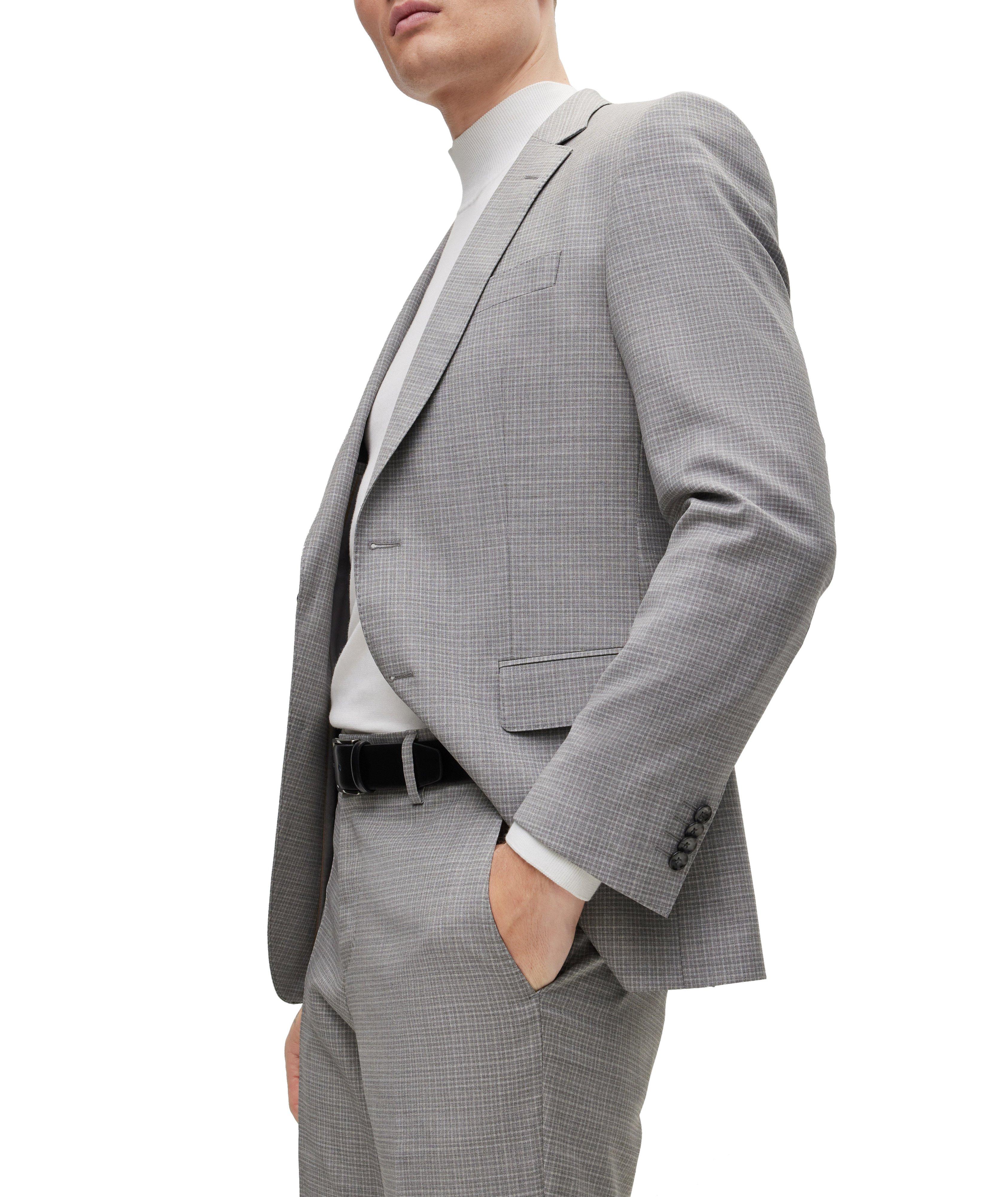 BOSS Slim-Fit Patterned Stretch-Wool Suit | Suits | Harry Rosen