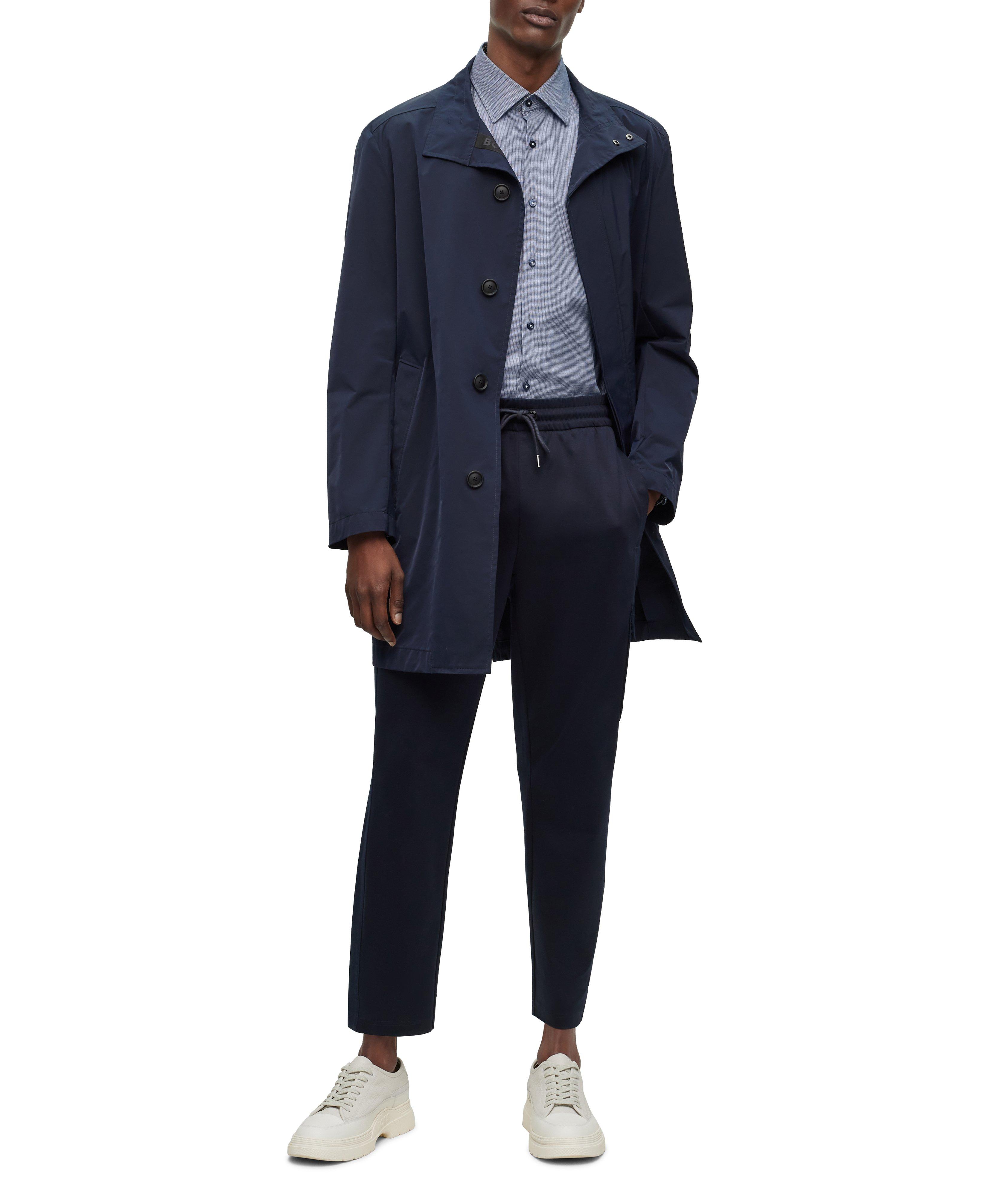 Slim-Fit Neat-Pattern Dress Shirt image 1