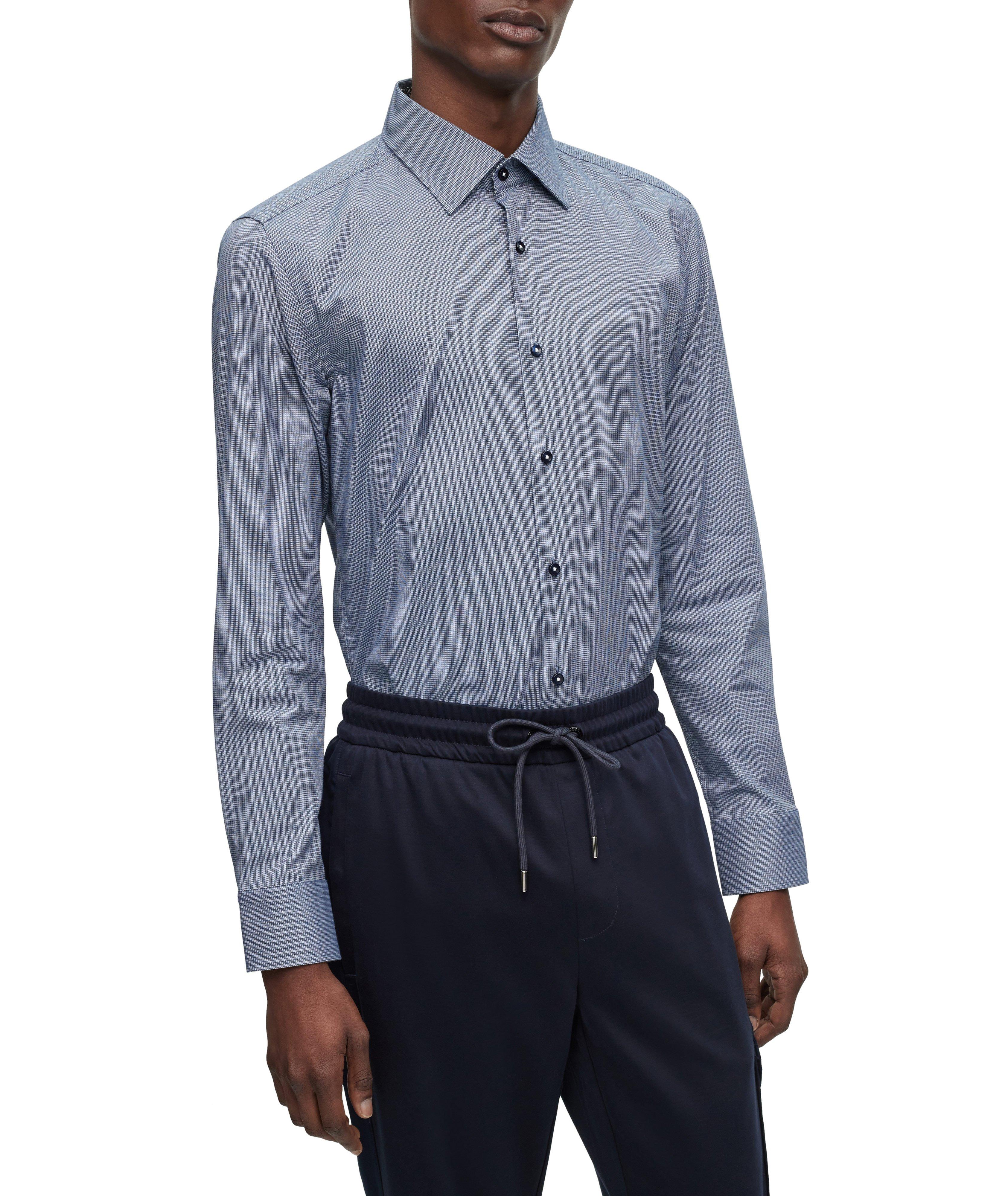 Slim-Fit Neat-Pattern Dress Shirt image 4