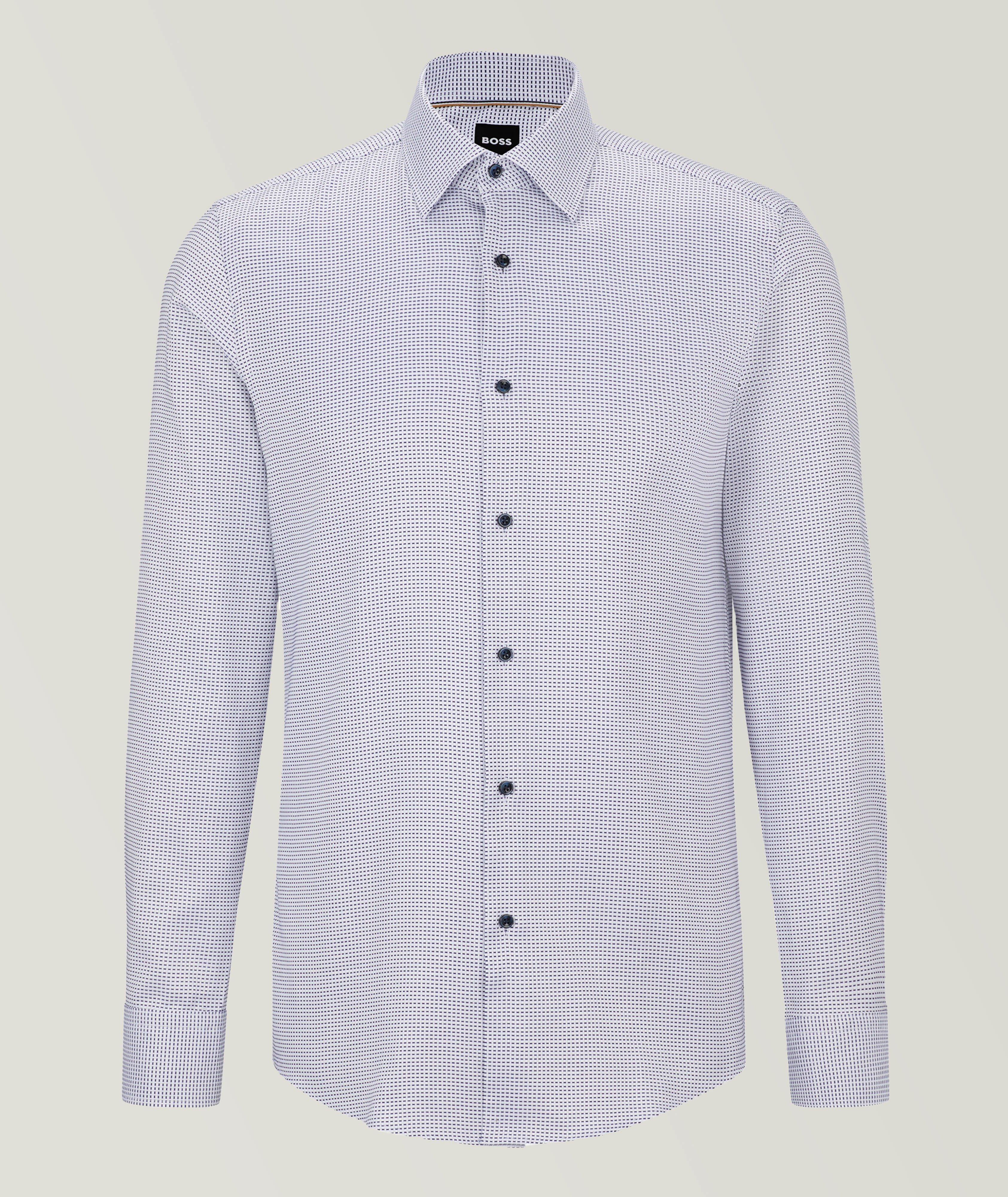 Slim-Fit Neat Pattern Dress Shirt image 0
