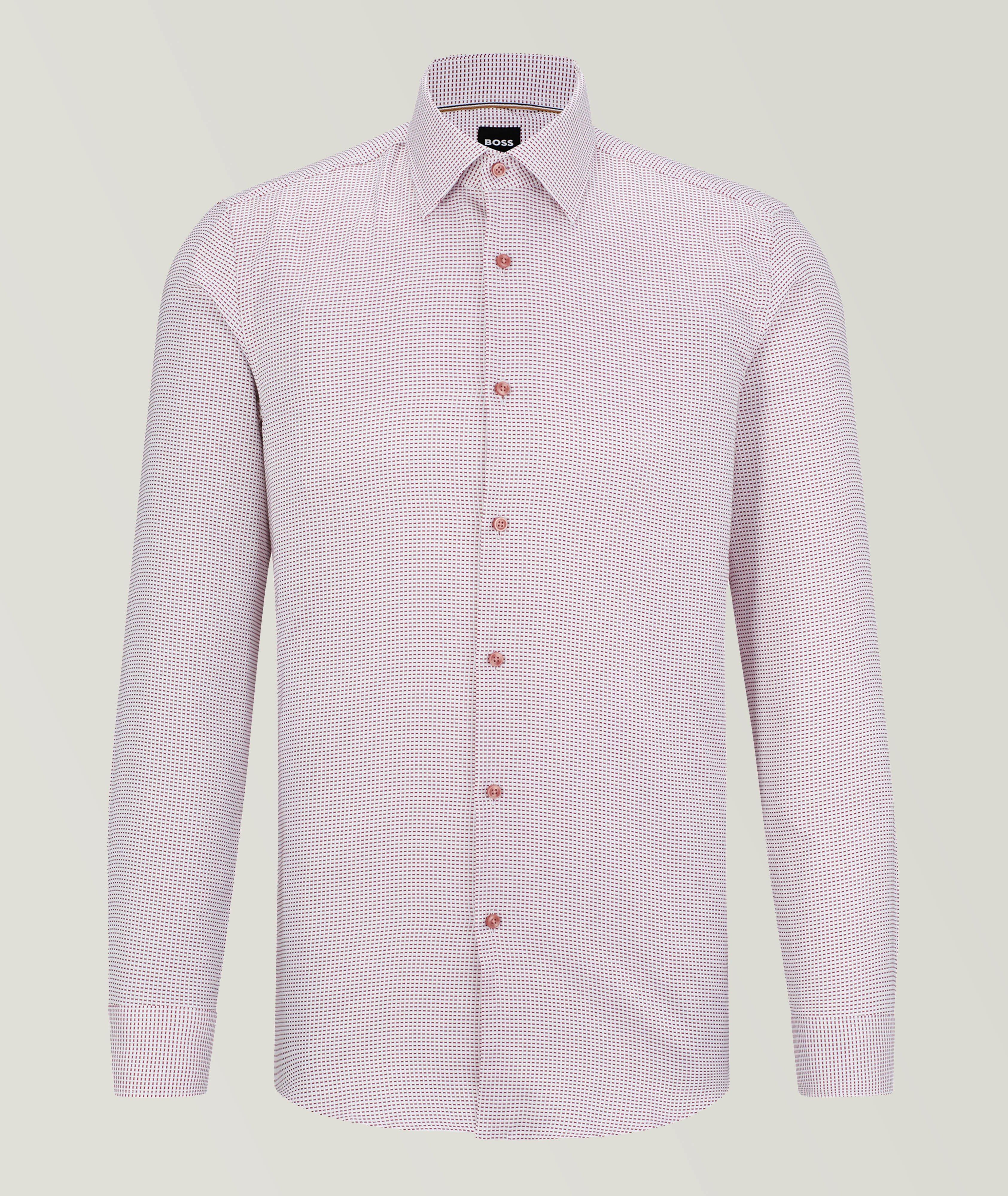 Slim-Fit Neat Pattern Dress Shirt image 0