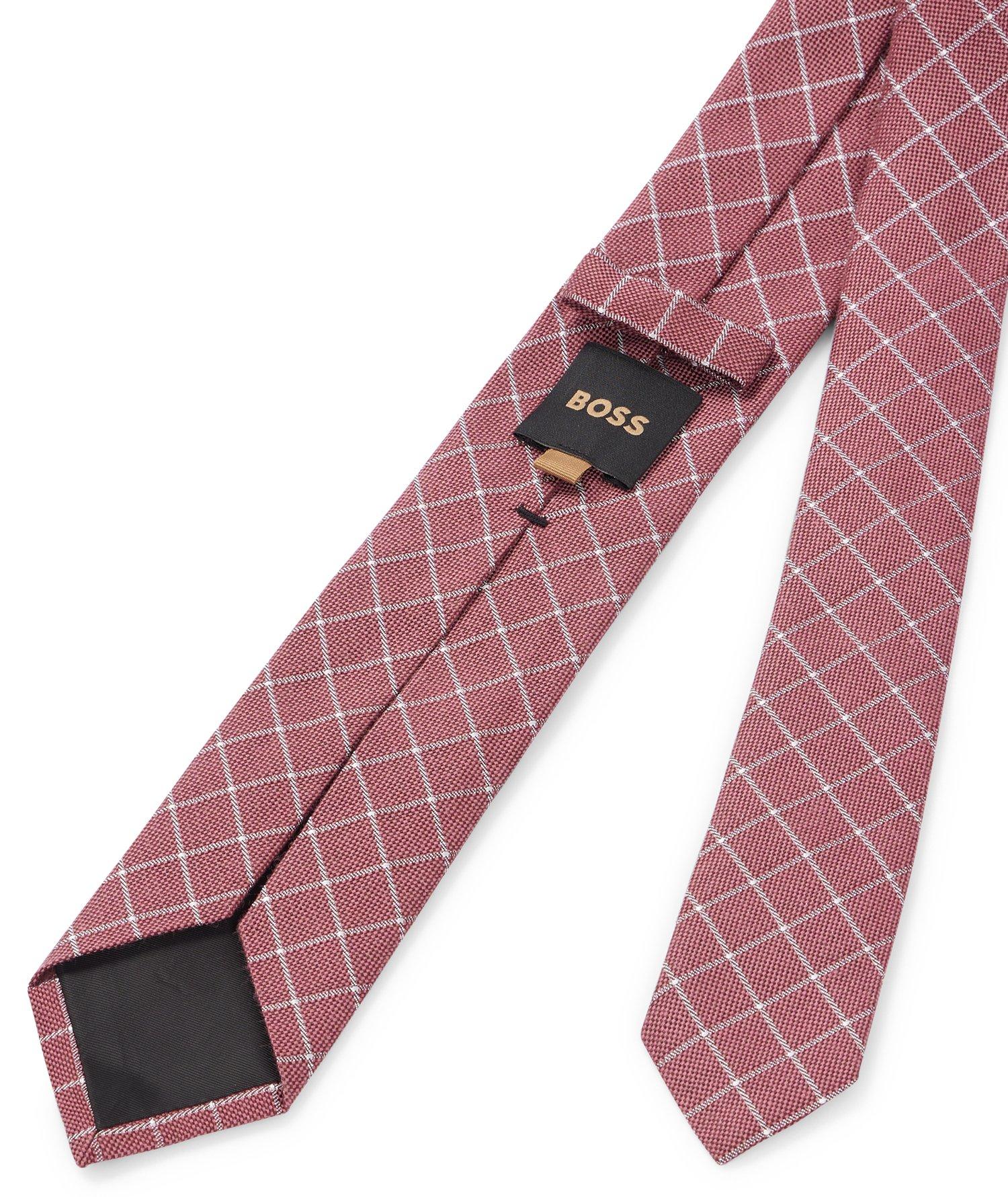Formal Check Pattern Silk-Blend Tie image 4