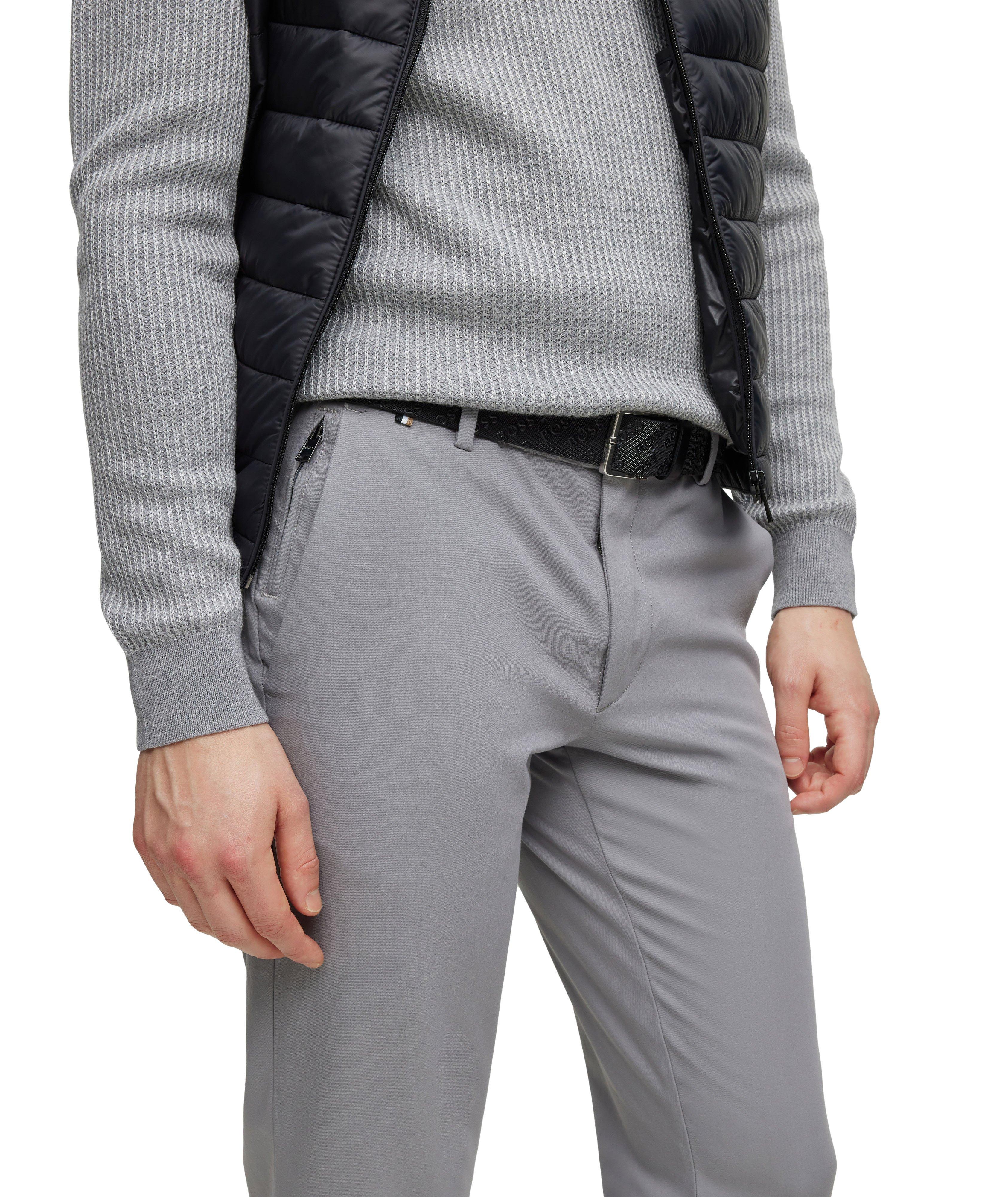 Slim-Fit Cotton-Blend Trousers image 4