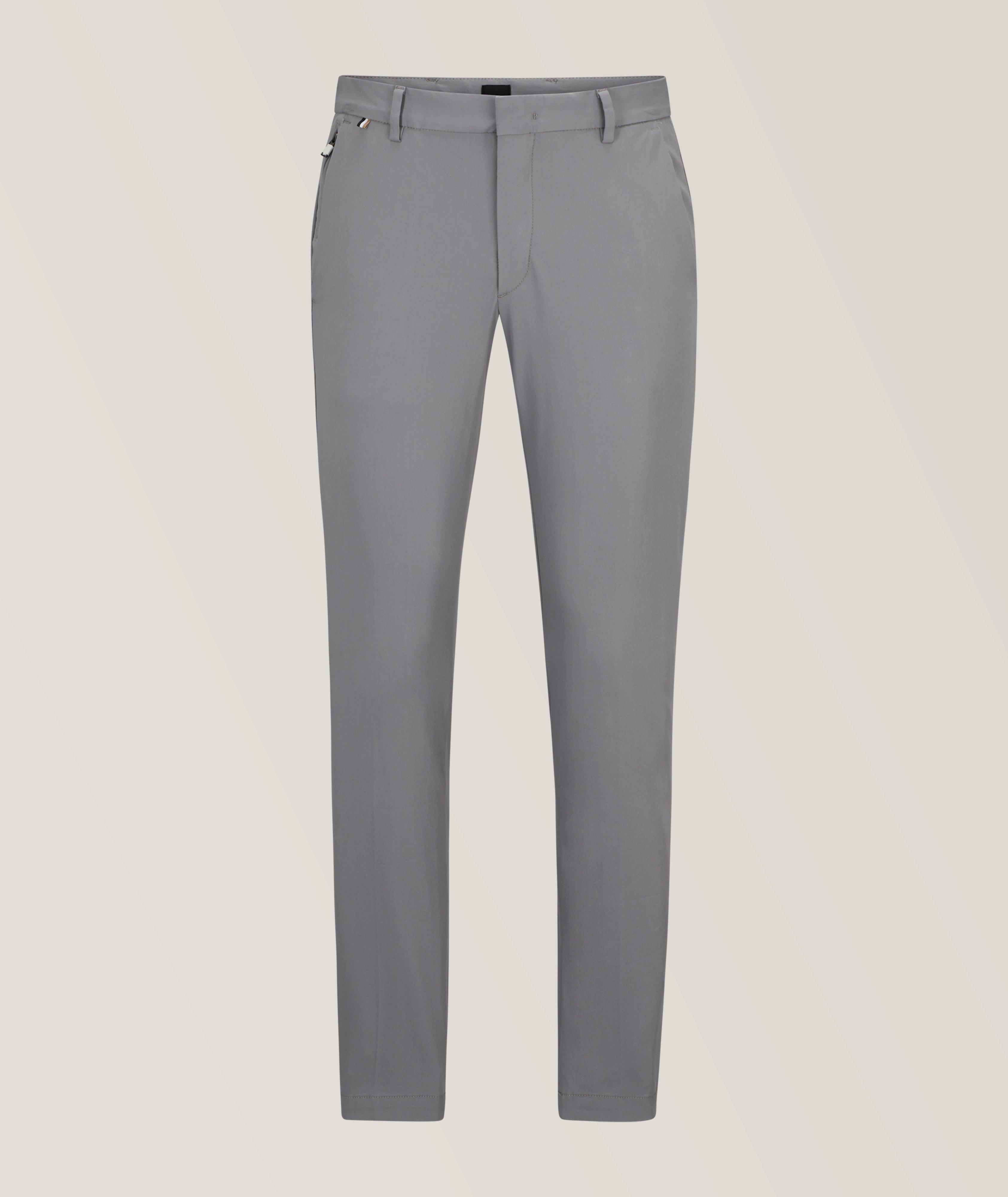 Slim-Fit Cotton-Blend Trousers image 0