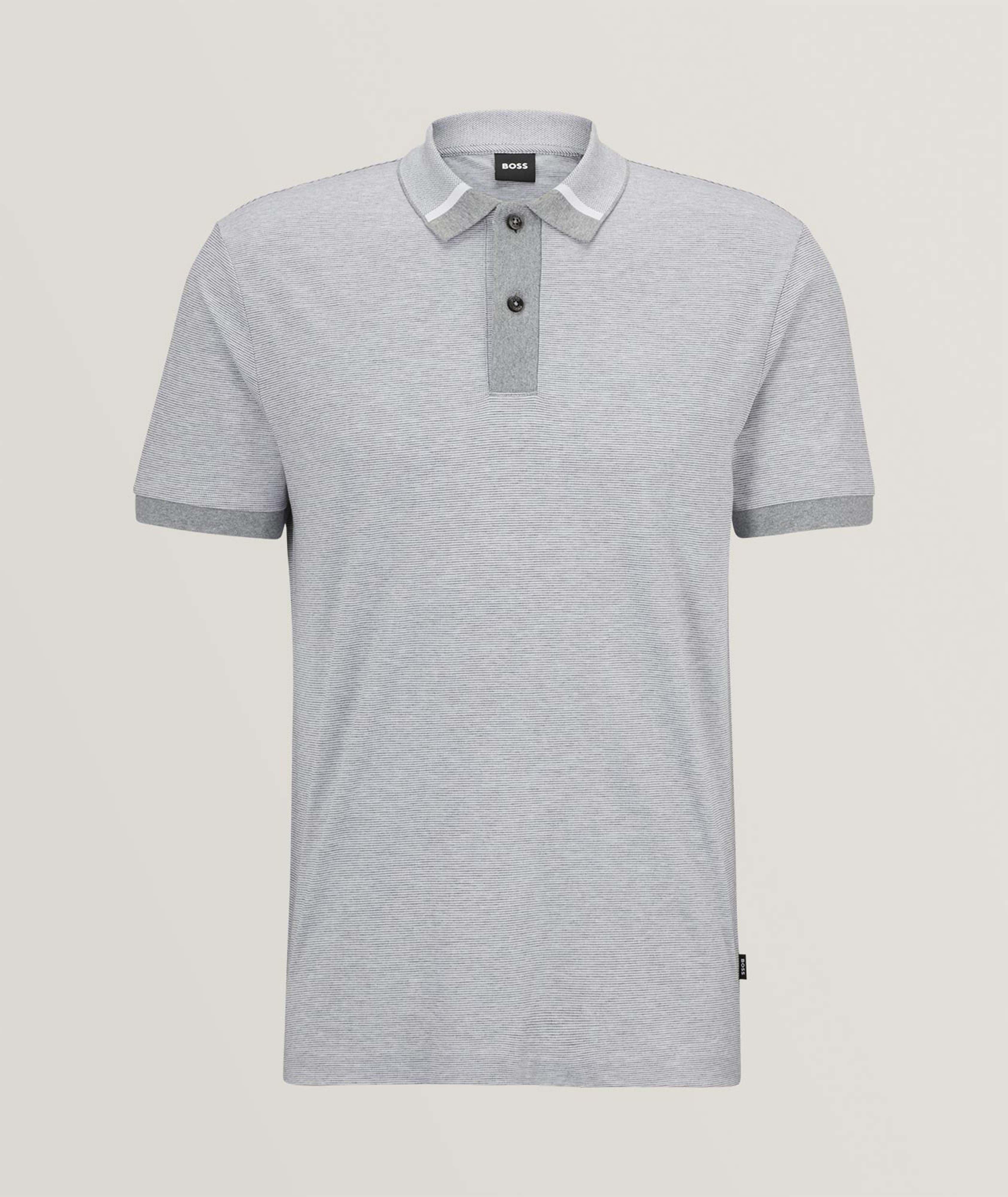 Polo en coton à petit motif image 0