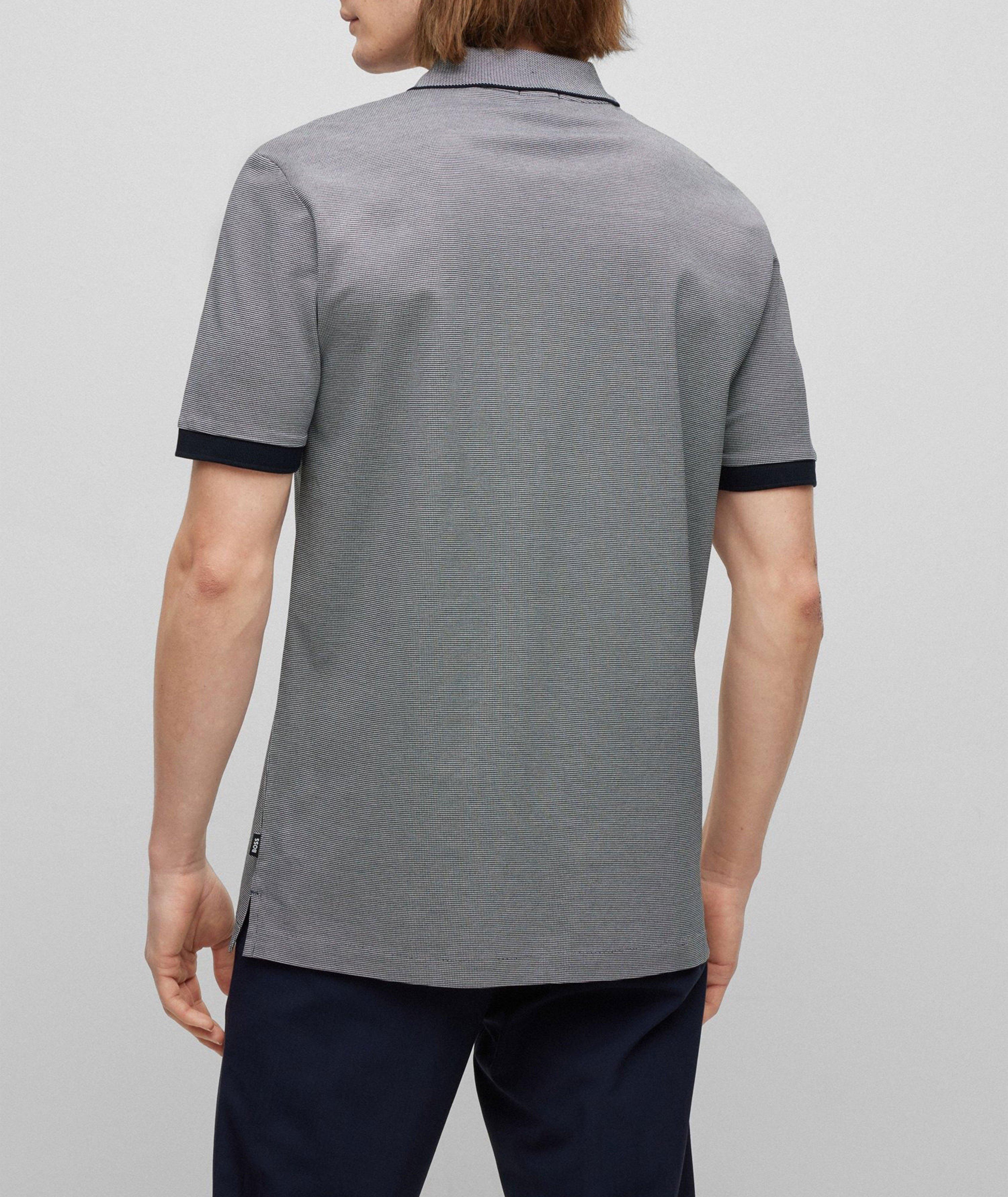 Two-Tone Micro-Pattern Cotton Polo image 2